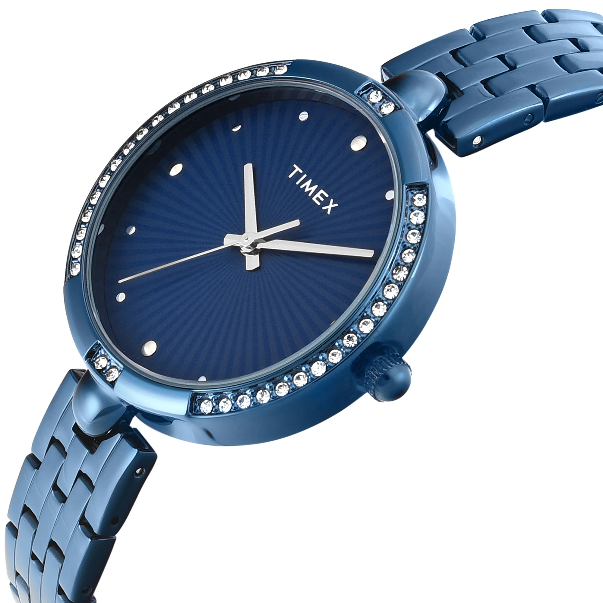 TIMEX Blue Round Dial Analog Women's Watch - TWEL22603 - Image 2