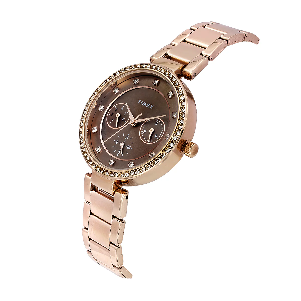 TIMEX Brown Round Dial Analog Women's Watch - TWEL18721 - Image 2