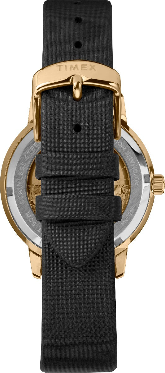 Timex City Collection Women's Mechanical Automatic Wind Gold-Tone Dial Automatic Function  Watch -TW2T86300 - Image 3