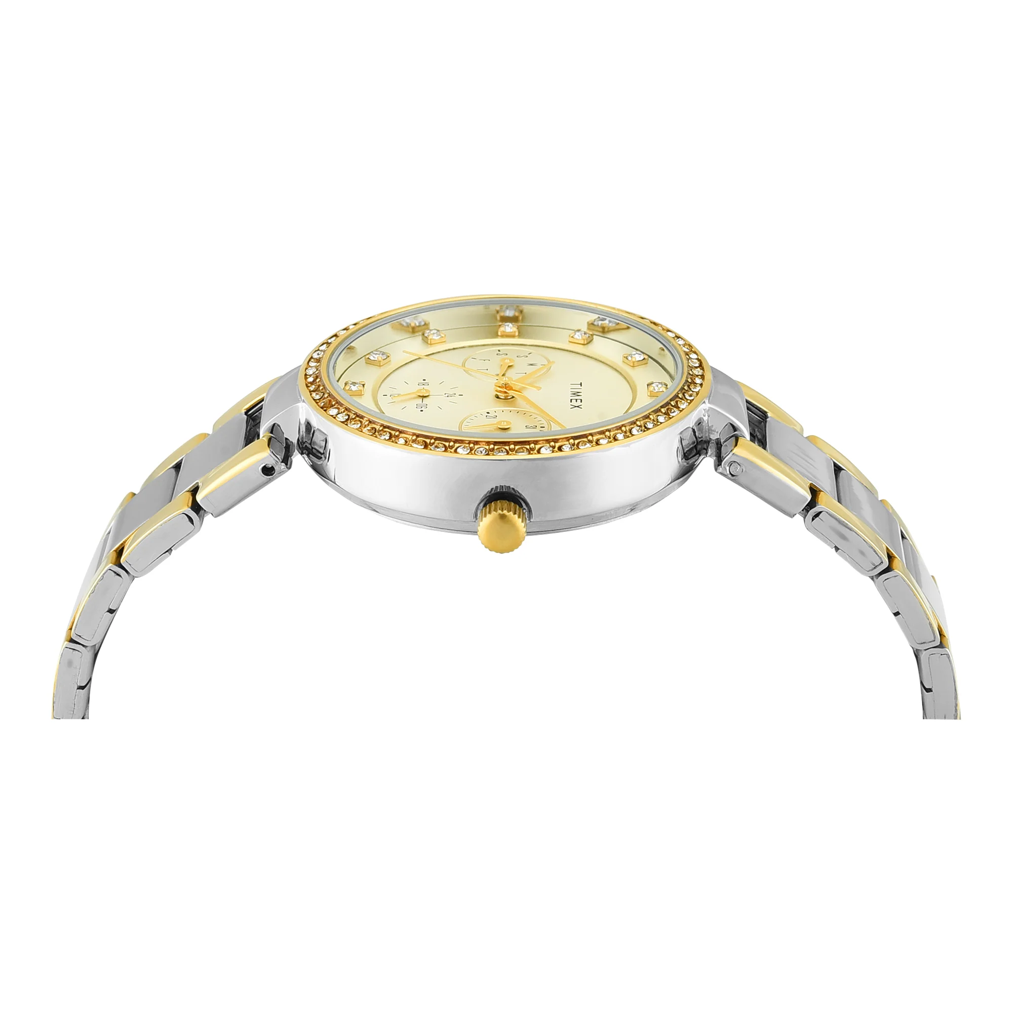 TIMEX Champagne Round Dial Analog Women's Watch - TWEL18711 - Image 4