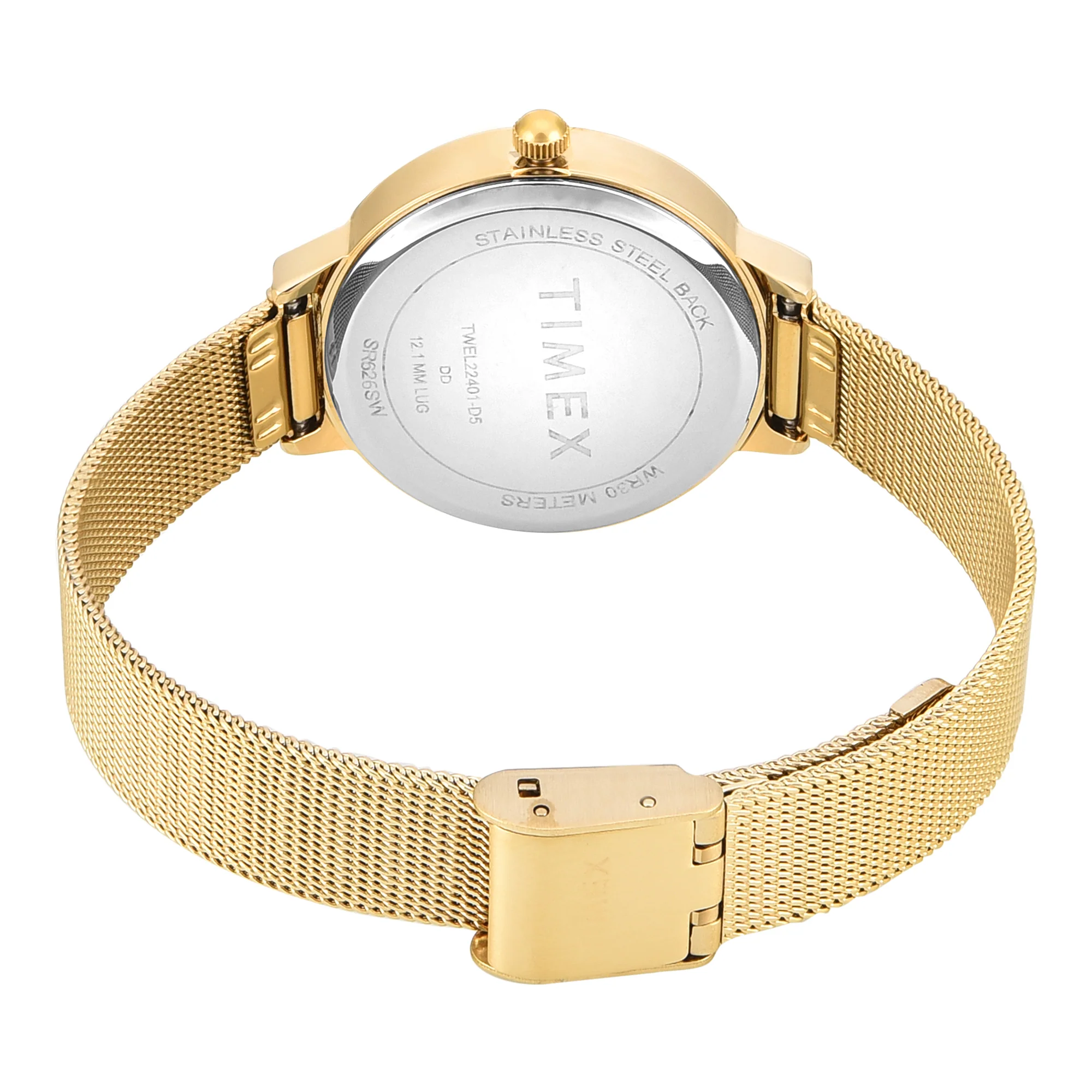 TIMEX Champagne Round Dial Analog Women's Watch - TWEL22401 - Image 5