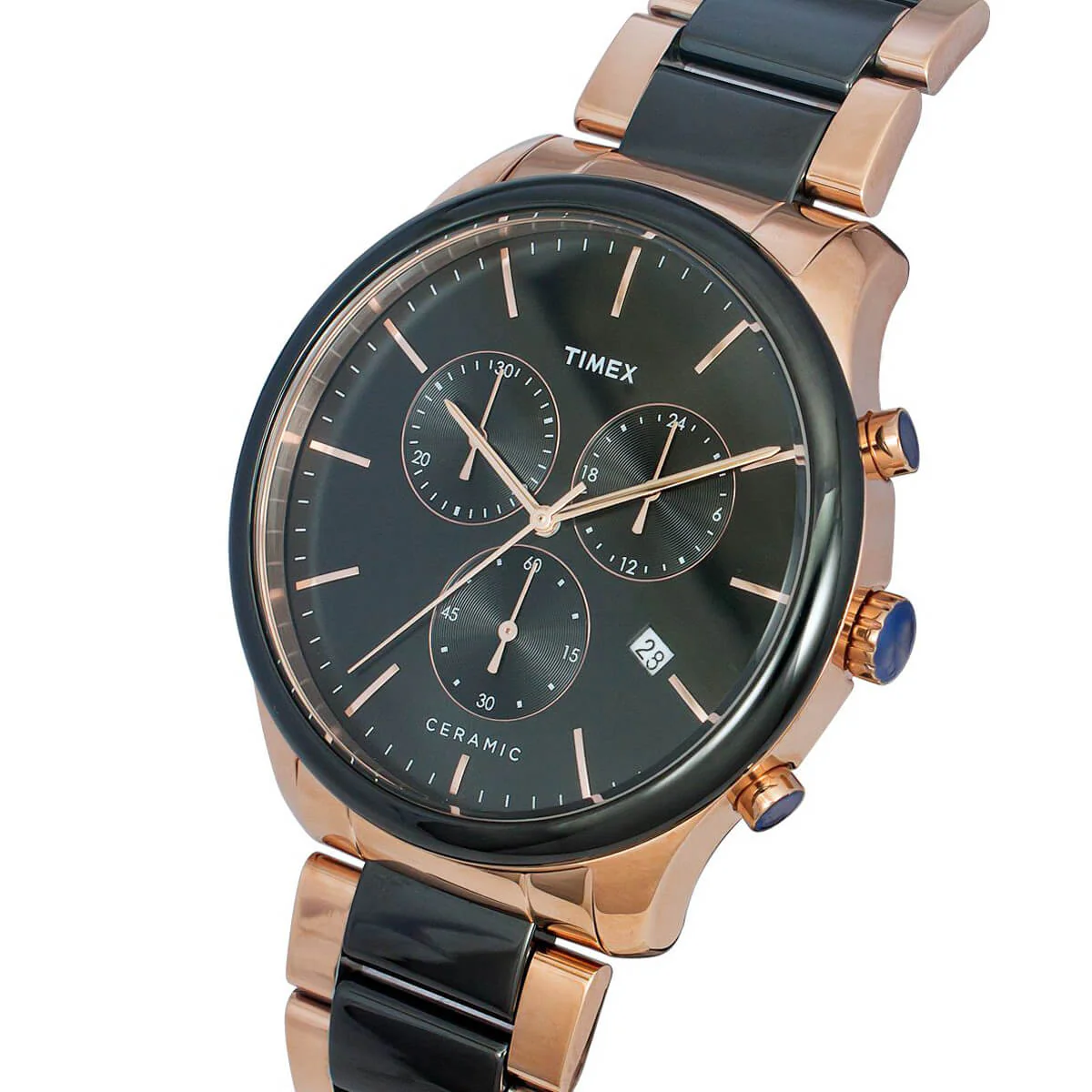 Timex Fashion Men's Black Dial Round Case Chronograph Function Watch -TWEG21702 - Image 2