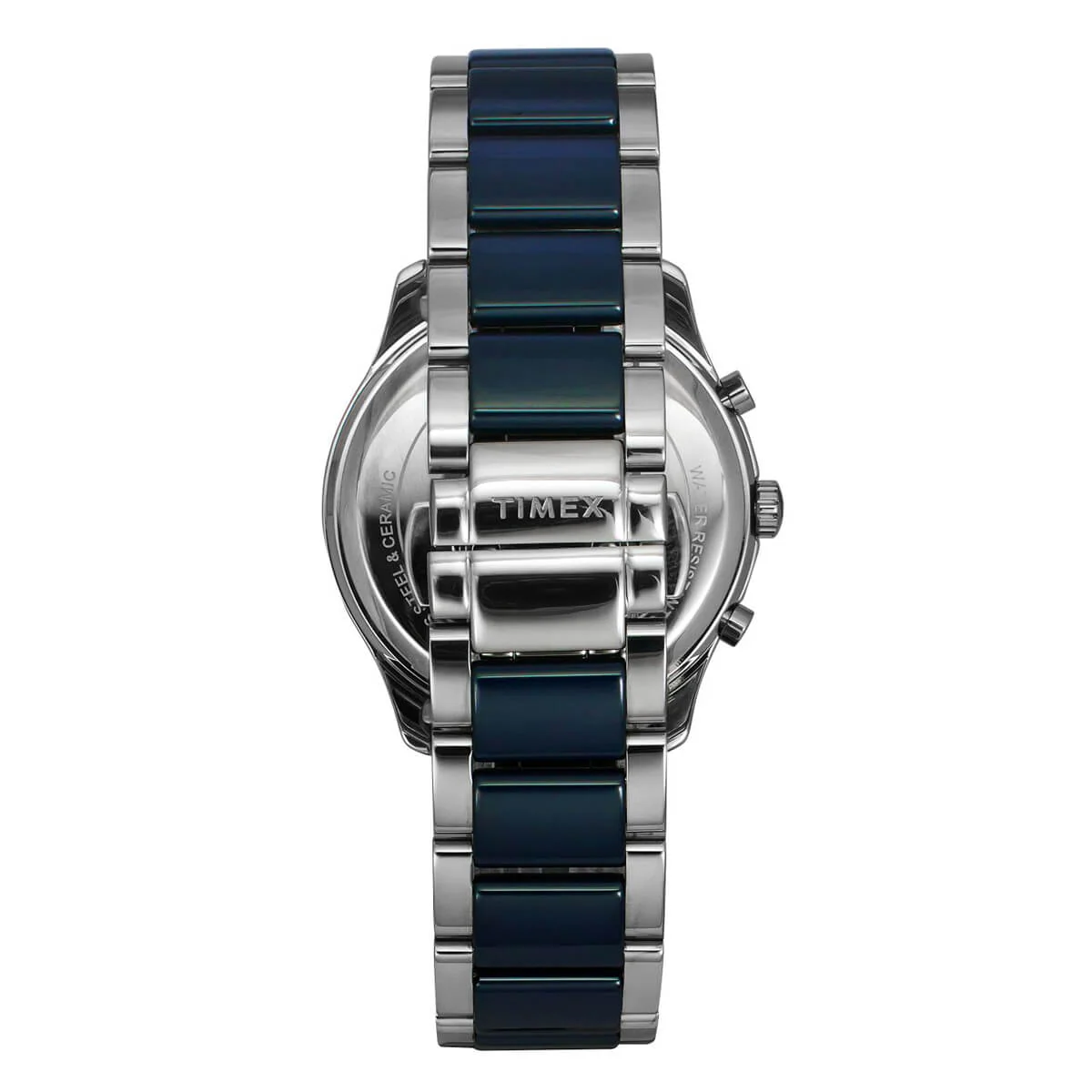 Timex Fashion Men's Blue Dial Round Case Chronograph Function Watch -TWEG21701 - Image 4