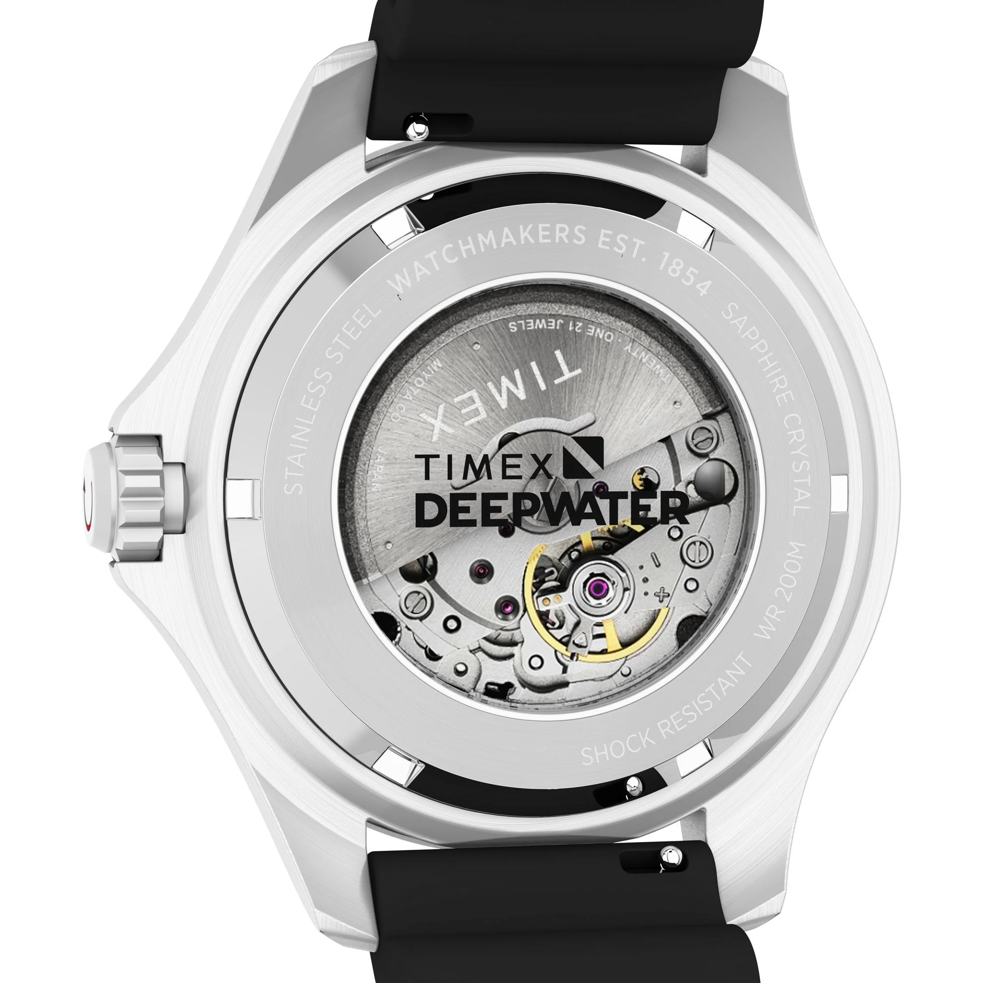 TIMEX Deep Water Meridian Black Round Dial Mechanical Automatic Men's Watch - TW2Y40000UJ - Image 4