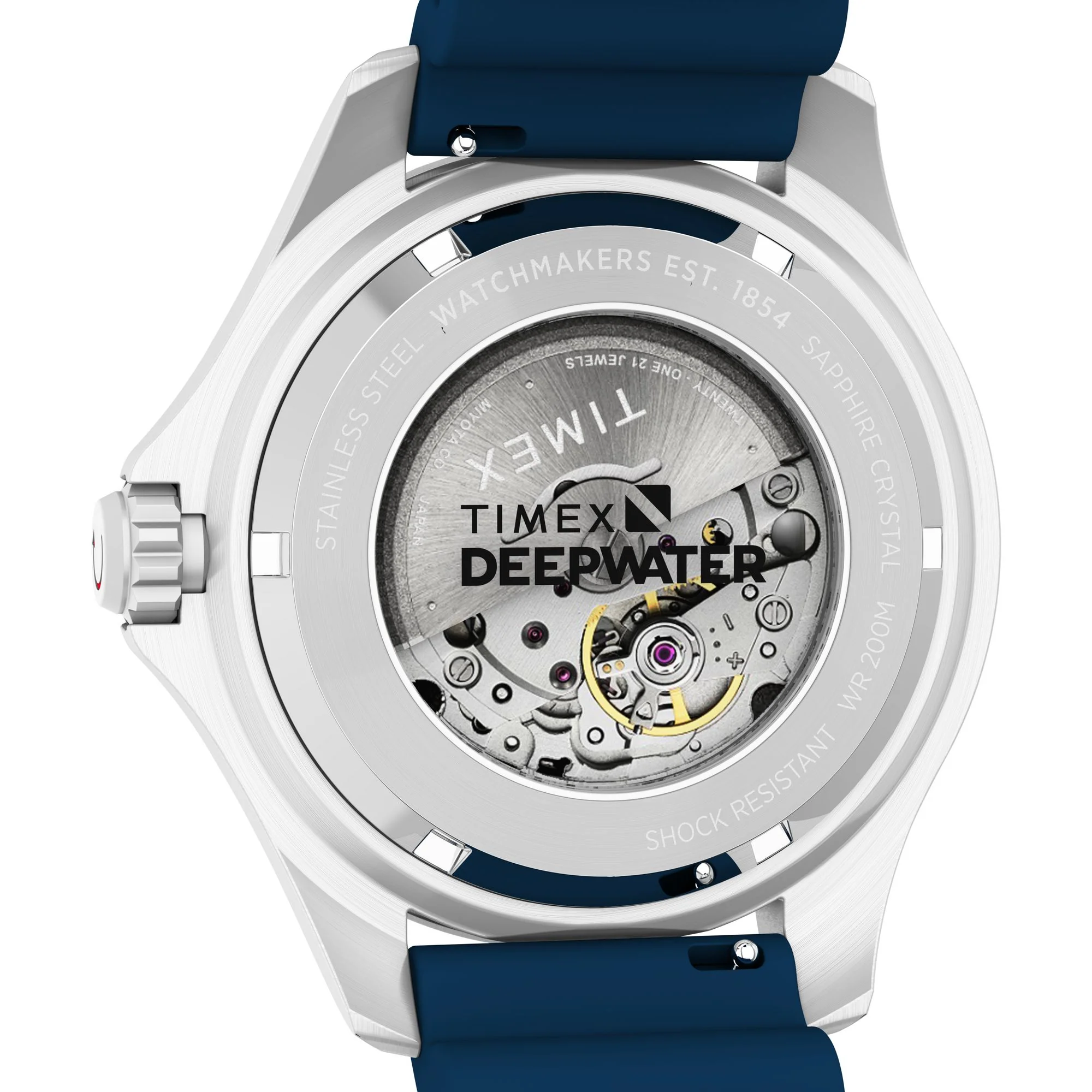 TIMEX Deep Water Meridian Blue Round Dial Mechanical Automatic Men's Watch - TW2Y39900UJ - Image 4