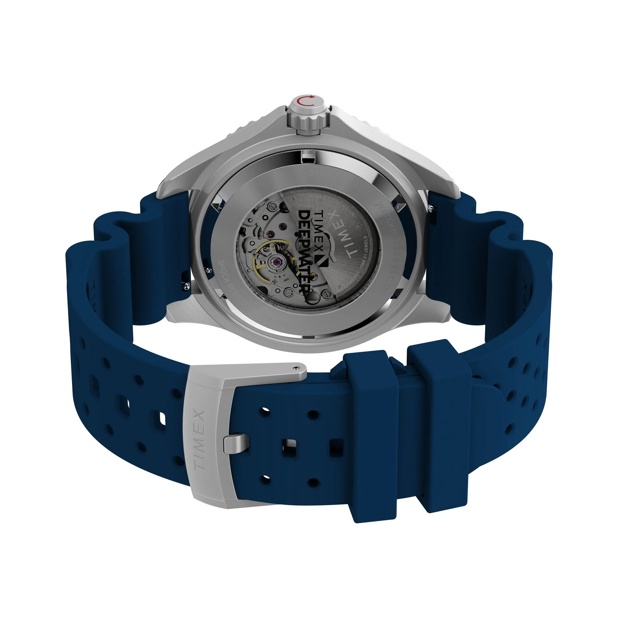 TIMEX Deep Water Meridian Blue Round Dial Mechanical Automatic Men's Watch - TW2Y39900UJ - Image 5