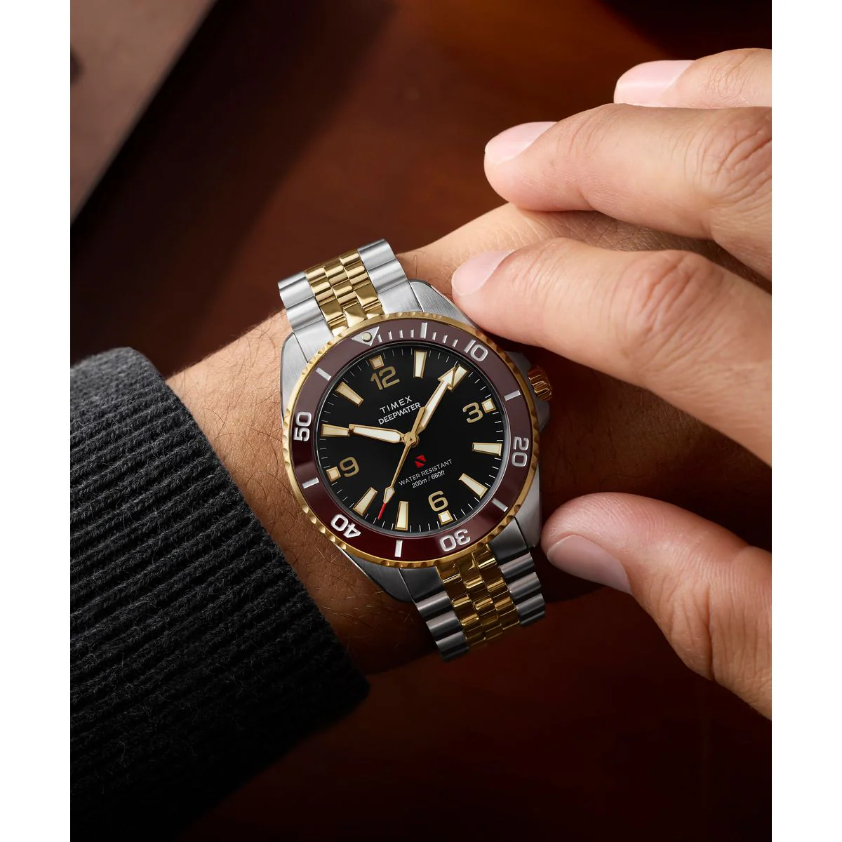 Timex Deepwater Arctic Round 41mm Black Dial Analog Men Watch - TW2Y64700IK - Image 8