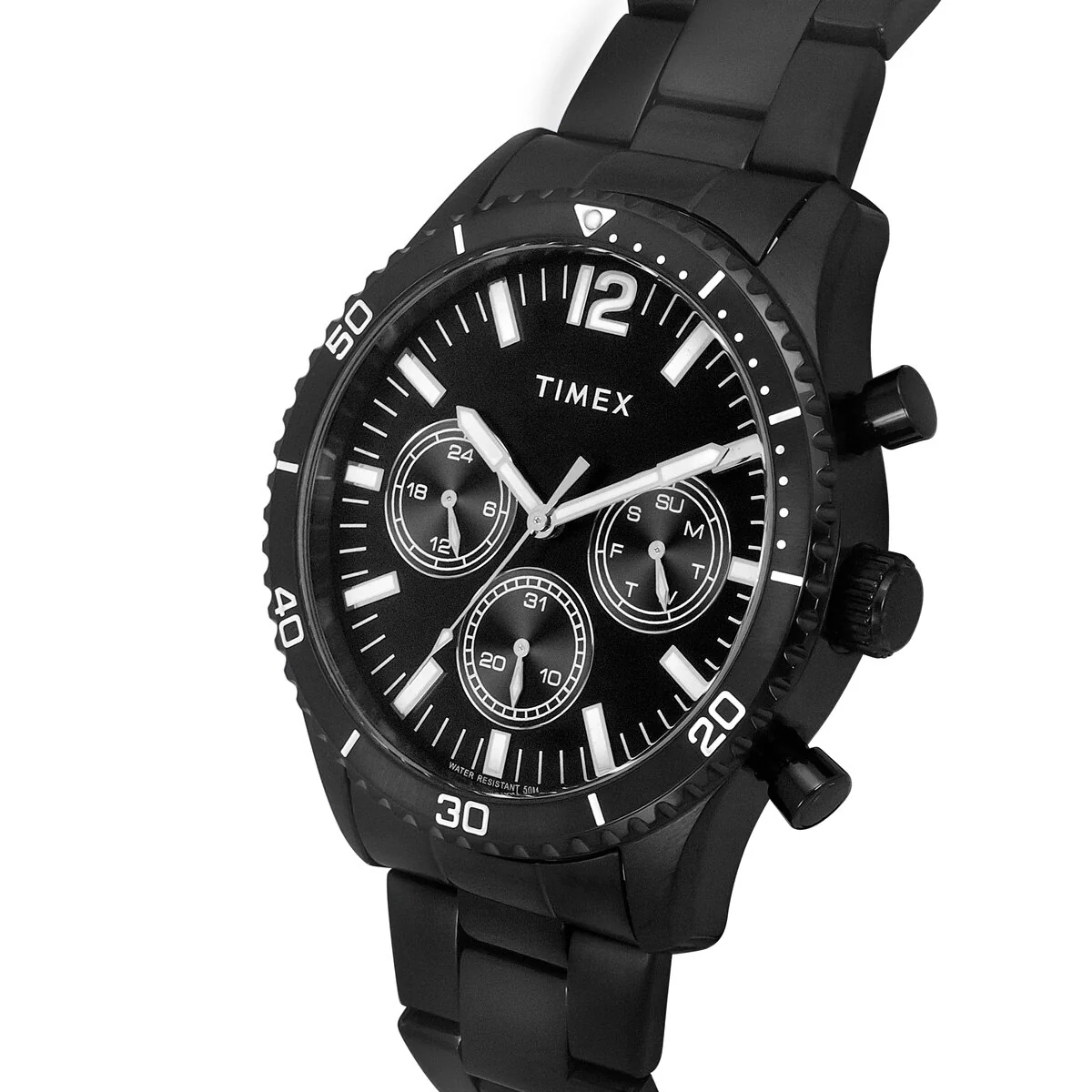Timex E-Class Premium-Sport Collection Multifunction Men Analog Black Dial Coloured Quartz Watch, Round Dial with 43 mm Case Width - TWEG22204 - Image 2