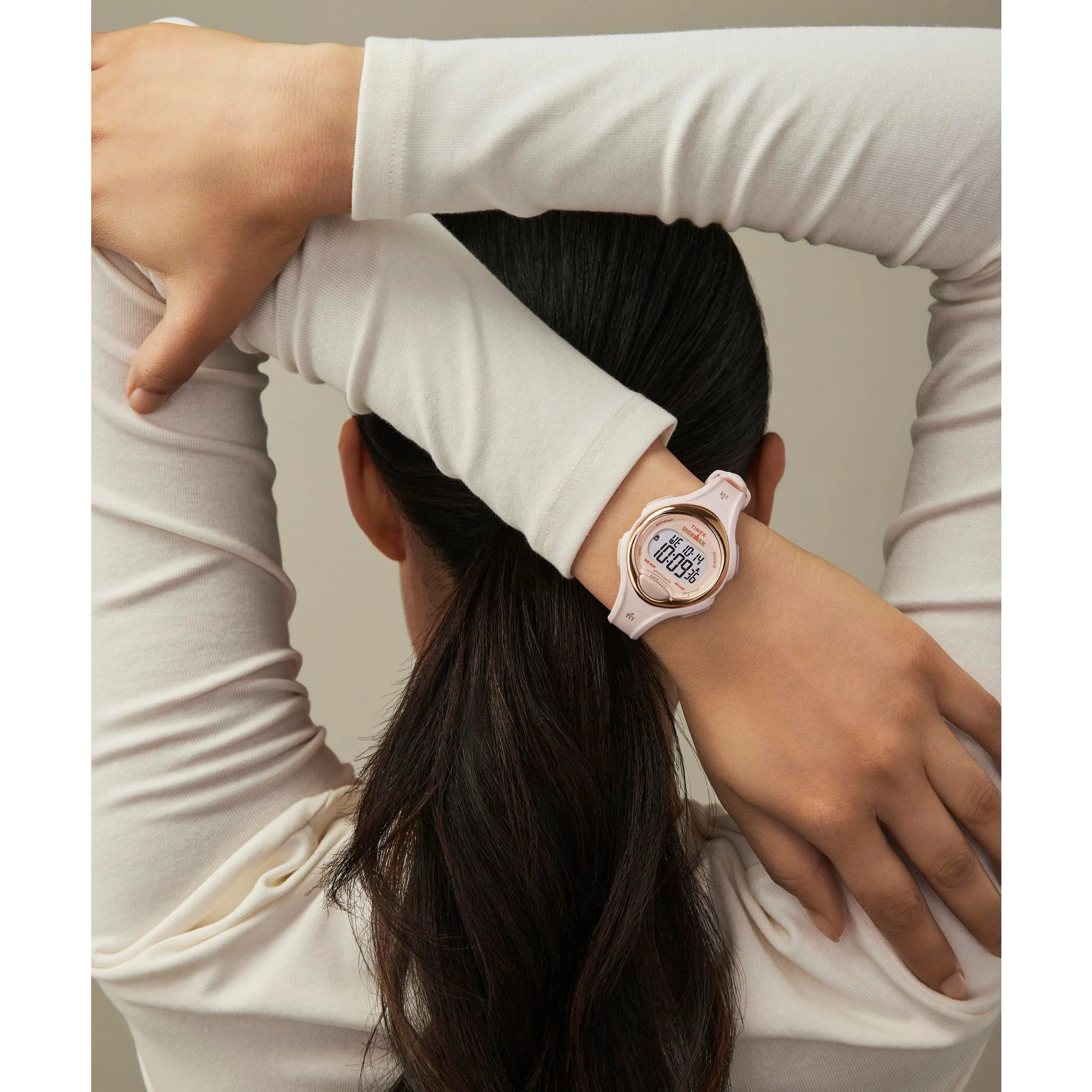TIMEX E30 Grey Oval Dial Digital Women's Watch - TW2W17400JQ - Image 6
