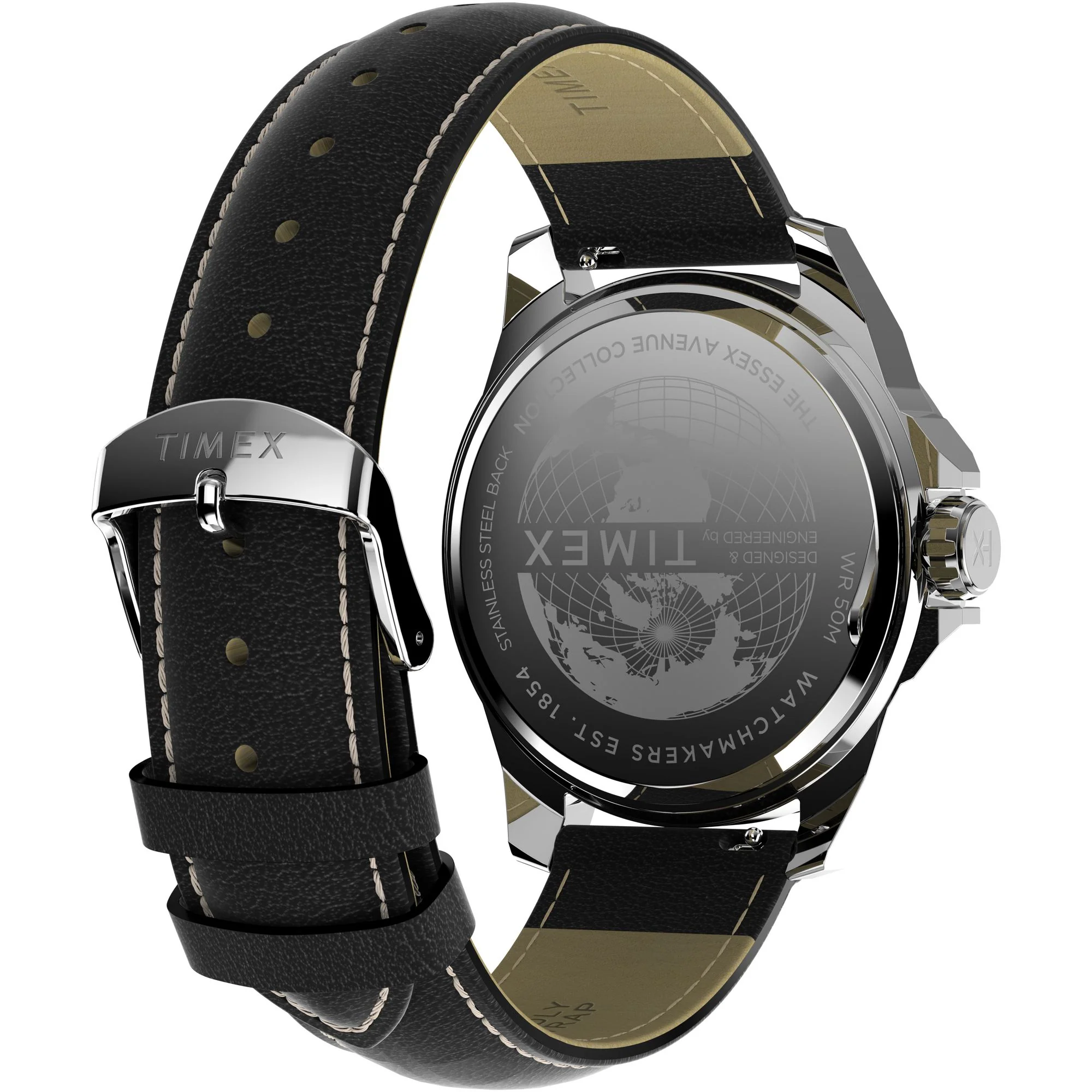 Timex Essex Round 46mm Black Dial Analog Men Watch - TW2W92900UJ - Image 5