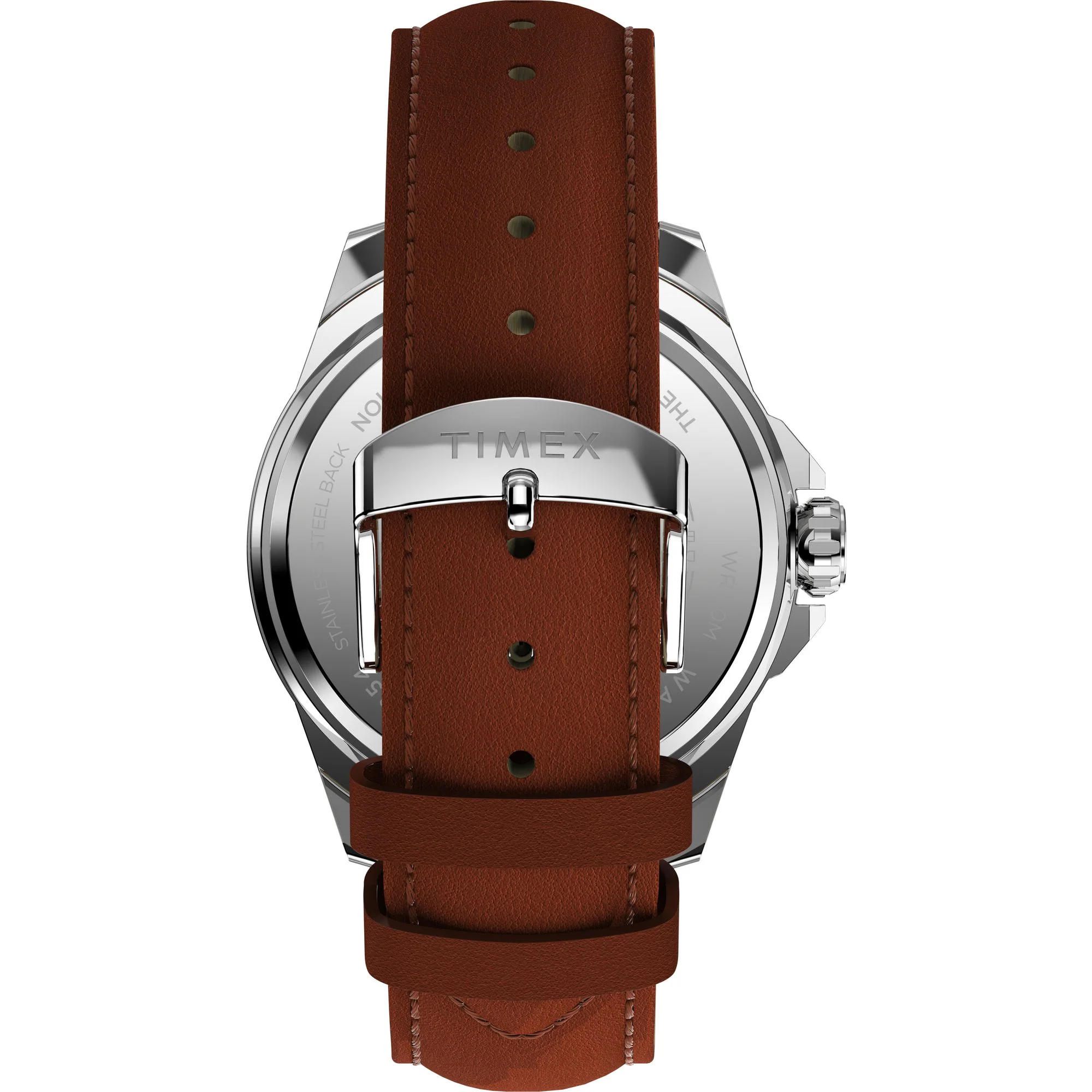 TIMEX Essex Analog Watch for man with Blue Round Dial & Brown Strap Water Resistant Men's Wrist Watches - TW2W92800UJ - Image 3