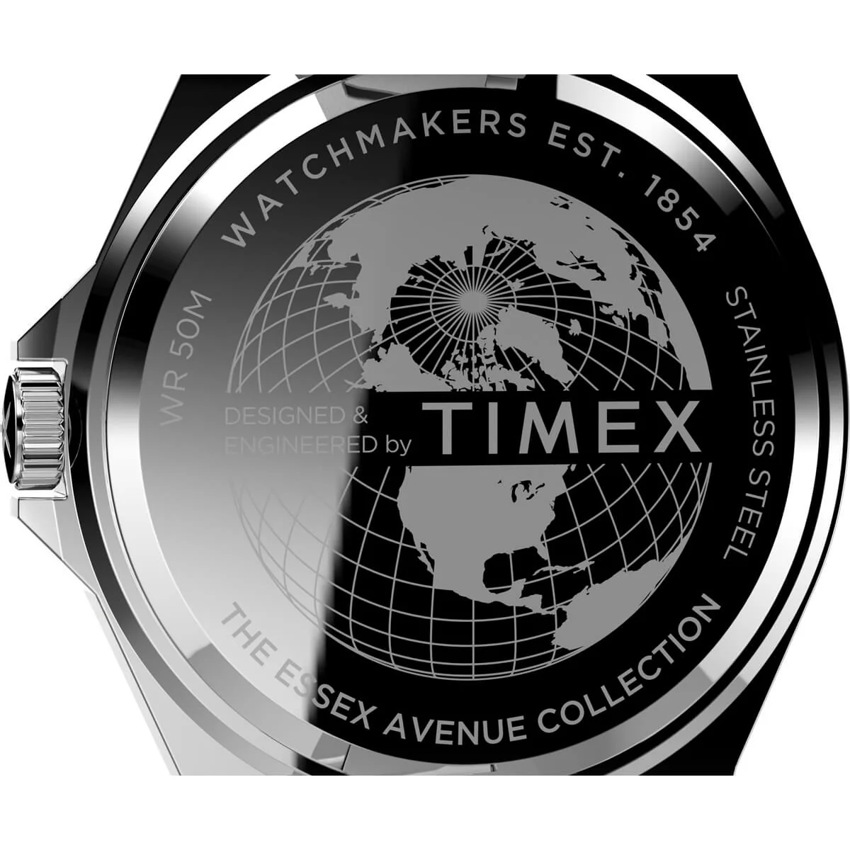 Timex City Collection Men's Quartz Analog Silver-Tone Dial Round Case Adjustable-Stainless-Steel-Bracelet Function Watch -TW2V02000 - Image 5