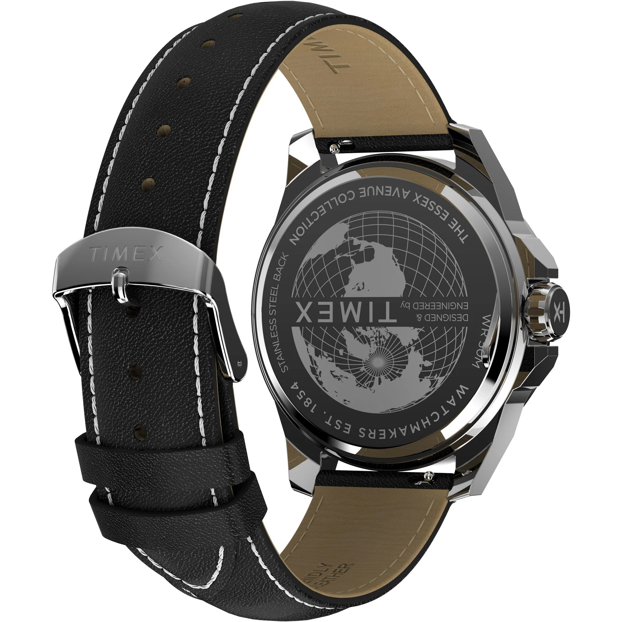 Timex Essex Round 46mm Black Dial Analog Men Watch - TW2W79800UJ - Image 5
