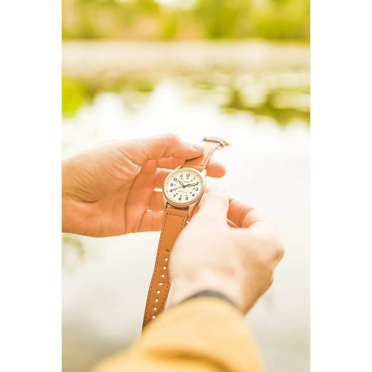 Expedition North Field Post Mechanical 38mm Eco-Friendly Leather Strap Watch - Image 7