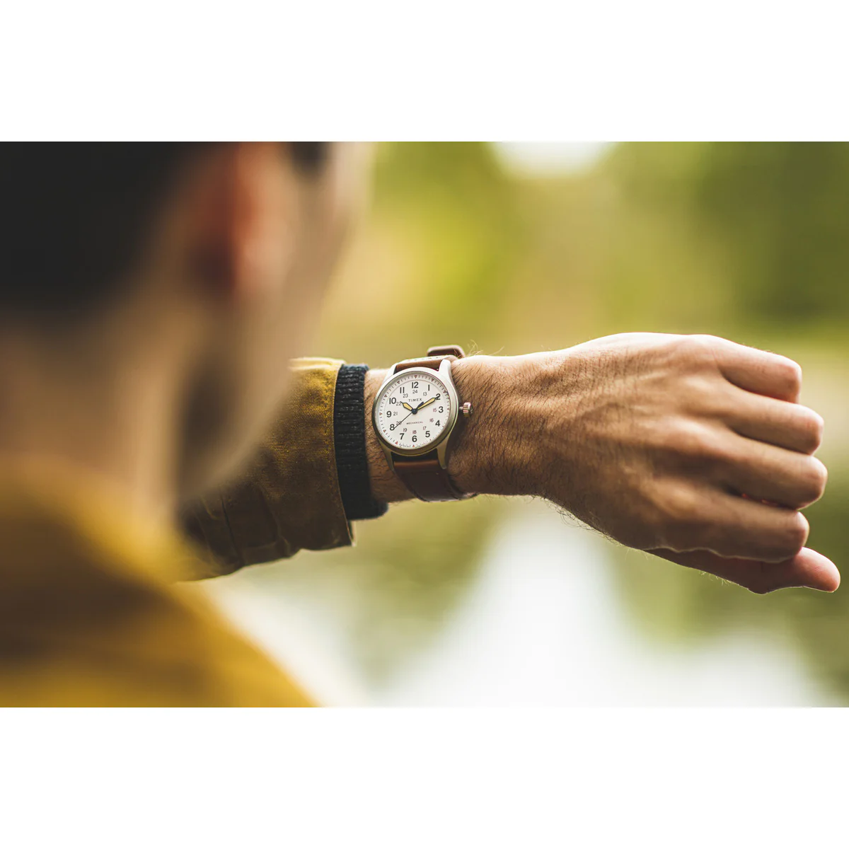 Expedition North Field Post Mechanical 38mm Eco-Friendly Leather Strap Watch - Image 8