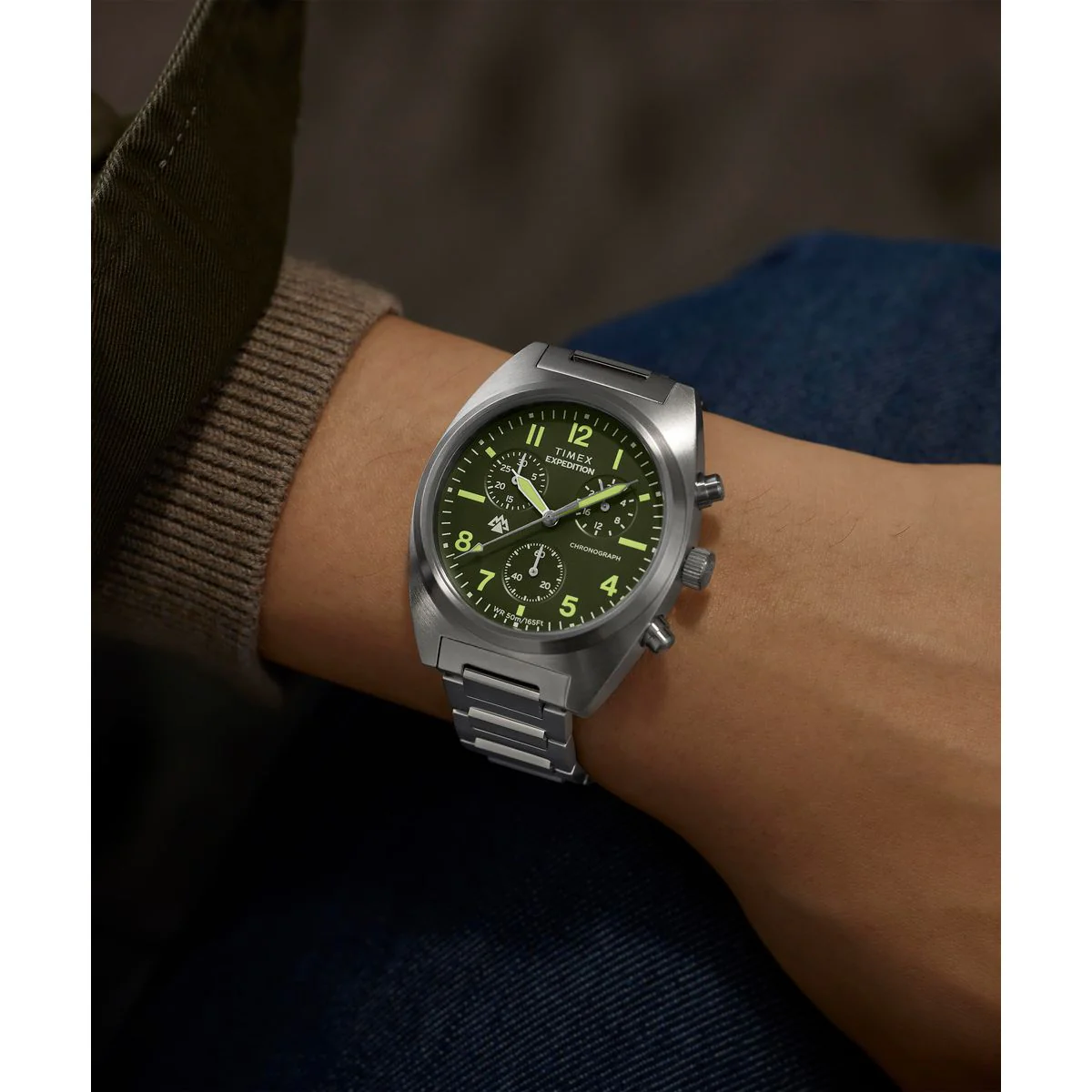 Timex Expedition Tonneau 41mm Green Dial Analog Men Watch - TW2Y61300UJ - Image 6