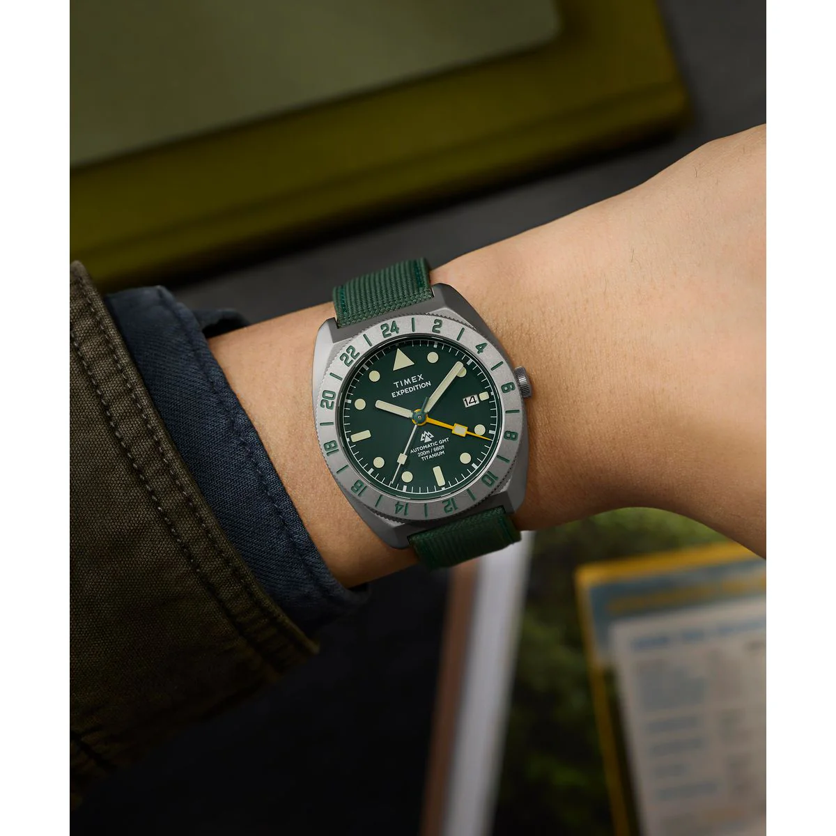 Timex Expedition Tonneau 41mm Green Dial Mechanical Automatic Men Watch - TW2Y63400UJ - Image 8