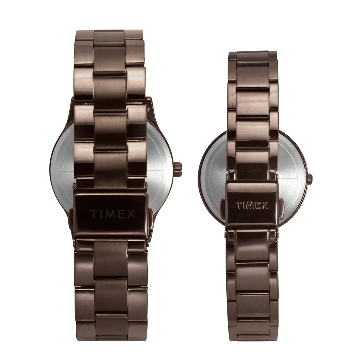 Timex Fashion Collection Premium Quality 3 Hands Pair's Analog Brown Dial Coloured Quartz Watch, Round Dial with 42 mm Case width - TW00PR295 - Image 4