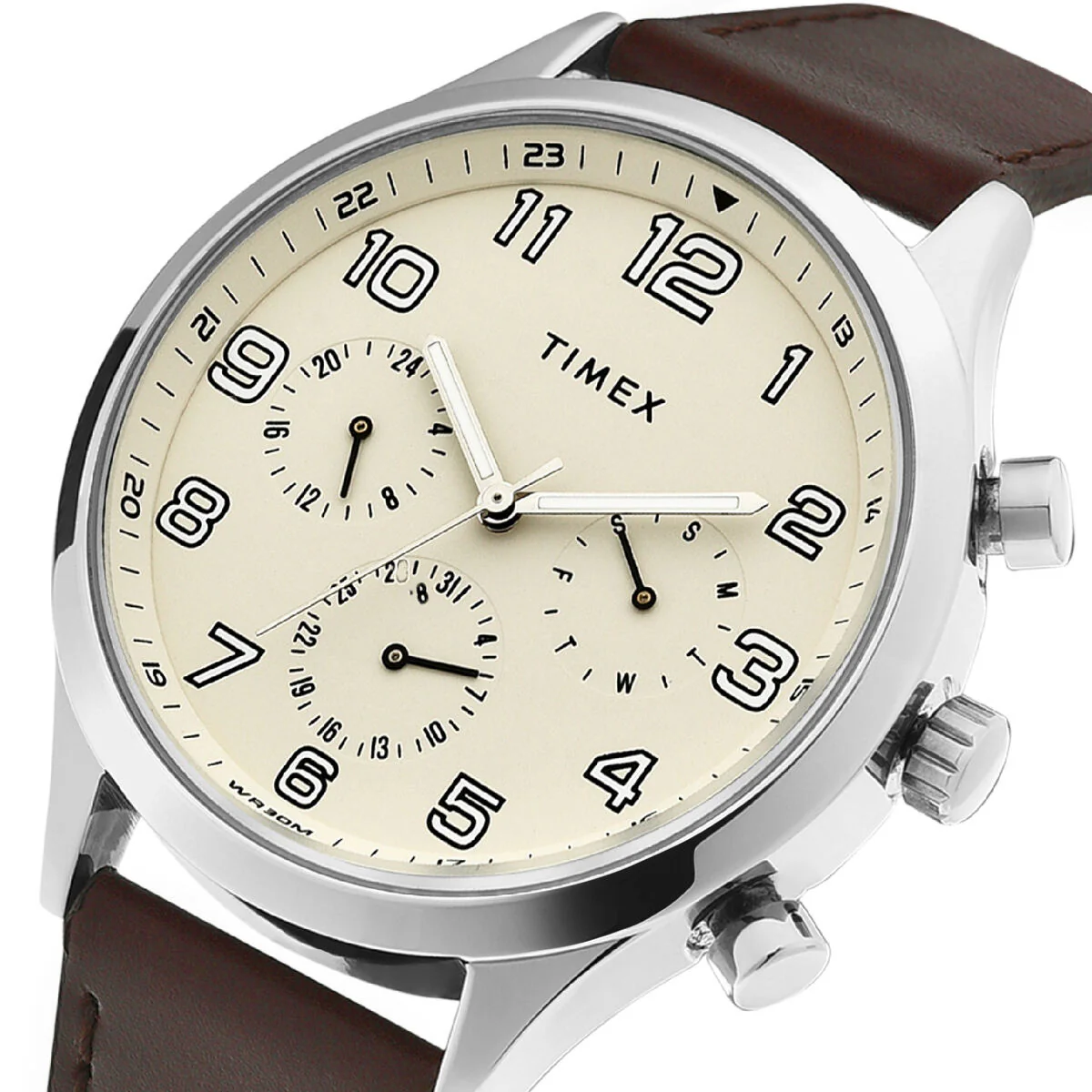 Timex Fashion Collection Premium Quality Multifunction Men Analog Beige Dial Coloured Quartz Watch, Round Dial with 43mm Case width - TWHG03SMU08 - Image 2