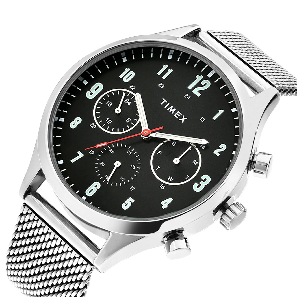 Timex Fashion Collection Premium Quality Multifunction Men Analog Black Dial Coloured Quartz Watch, Round Dial with 43mm Case width - TWHG03SMU01 - Image 2