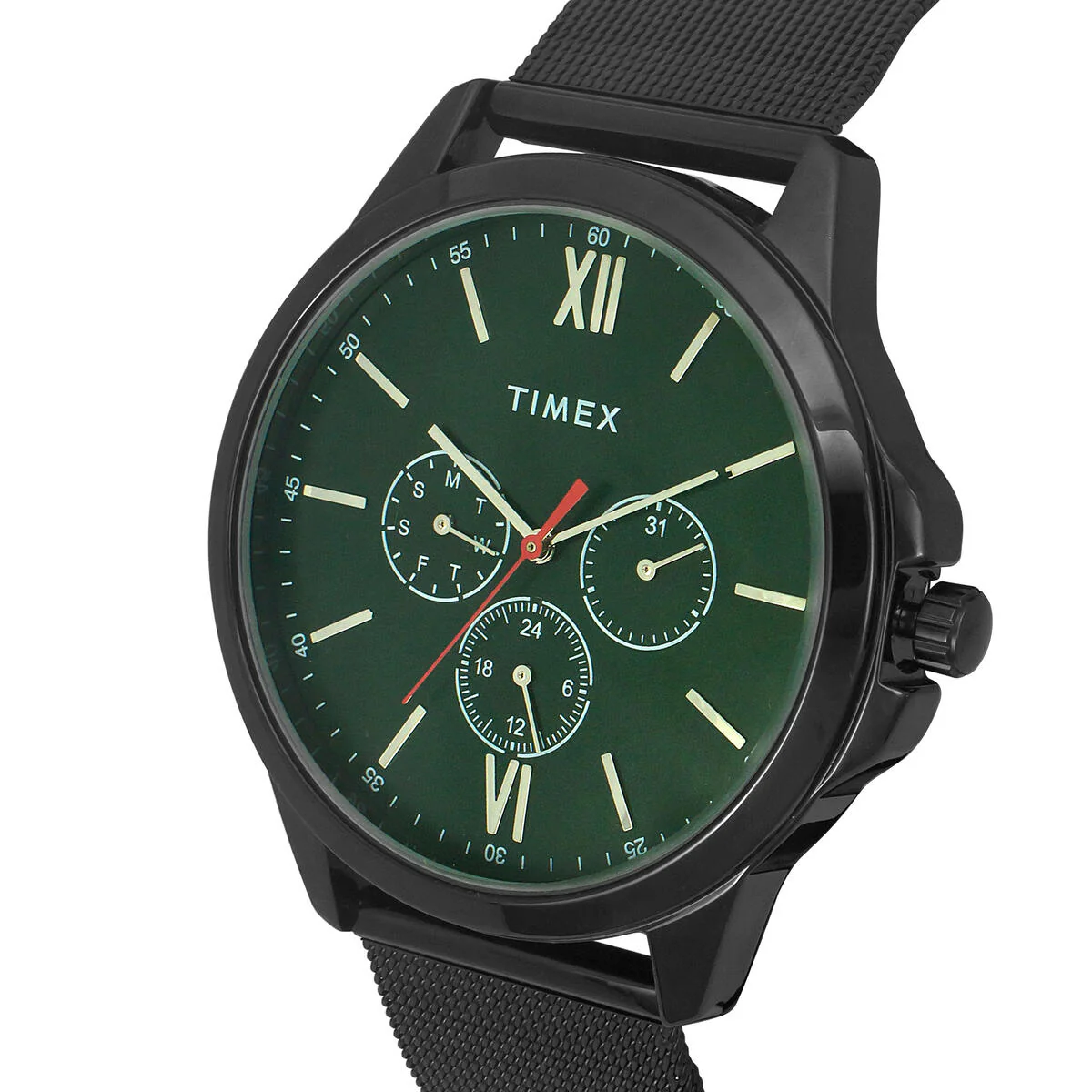 Timex Fashion Collection Premium Quality Multifunction Men Analog Green Dial Coloured Quartz Watch, Round Dial with 45mm Case width - TWEG165SMU05 - Image 2