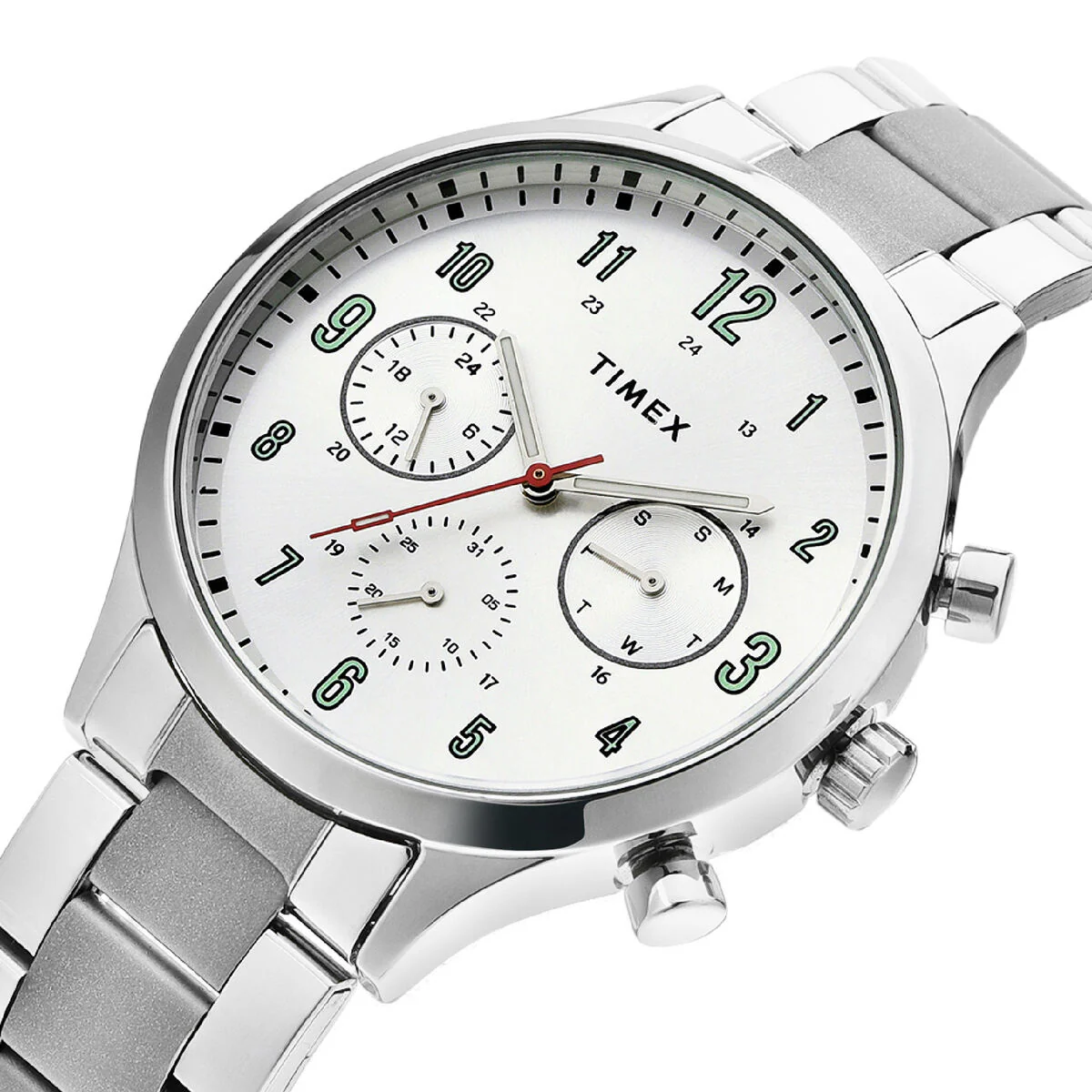Timex Fashion Collection Premium Quality Multifunction Men Analog Silver Dial Coloured Quartz Watch, Round Dial with 43mm Case width - TWHG03SMU06 - Image 2
