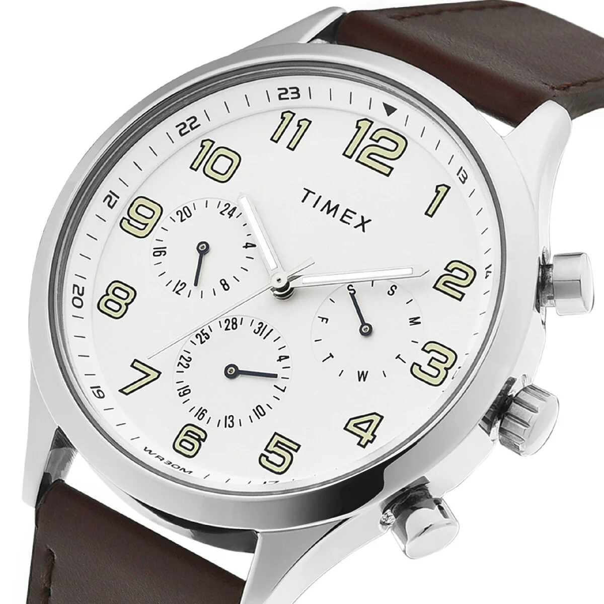 Timex Fashion Collection Premium Quality Multifunction Men Analog Silver Dial Coloured Quartz Watch, Round Dial with 43mm Case width - TWHG03SMU07 - Image 2