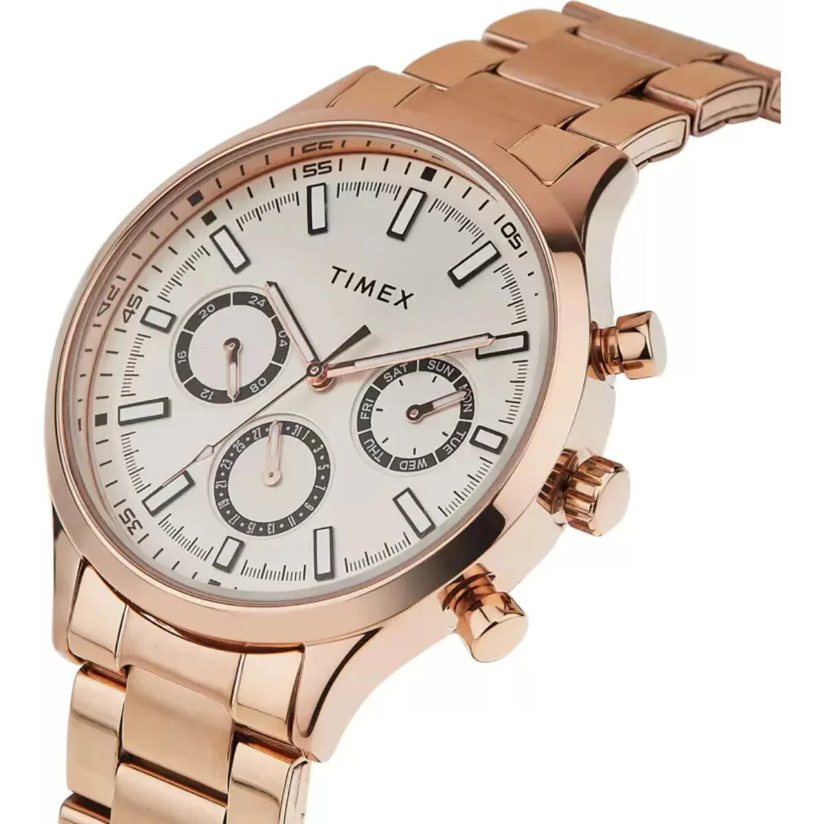 Timex Fashion Collection Premium Quality Multifunction Men Analog Silver Dial Coloured Quartz Watch, Round Dial with 43mm Case width - TWHG03SMU21 - Image 2