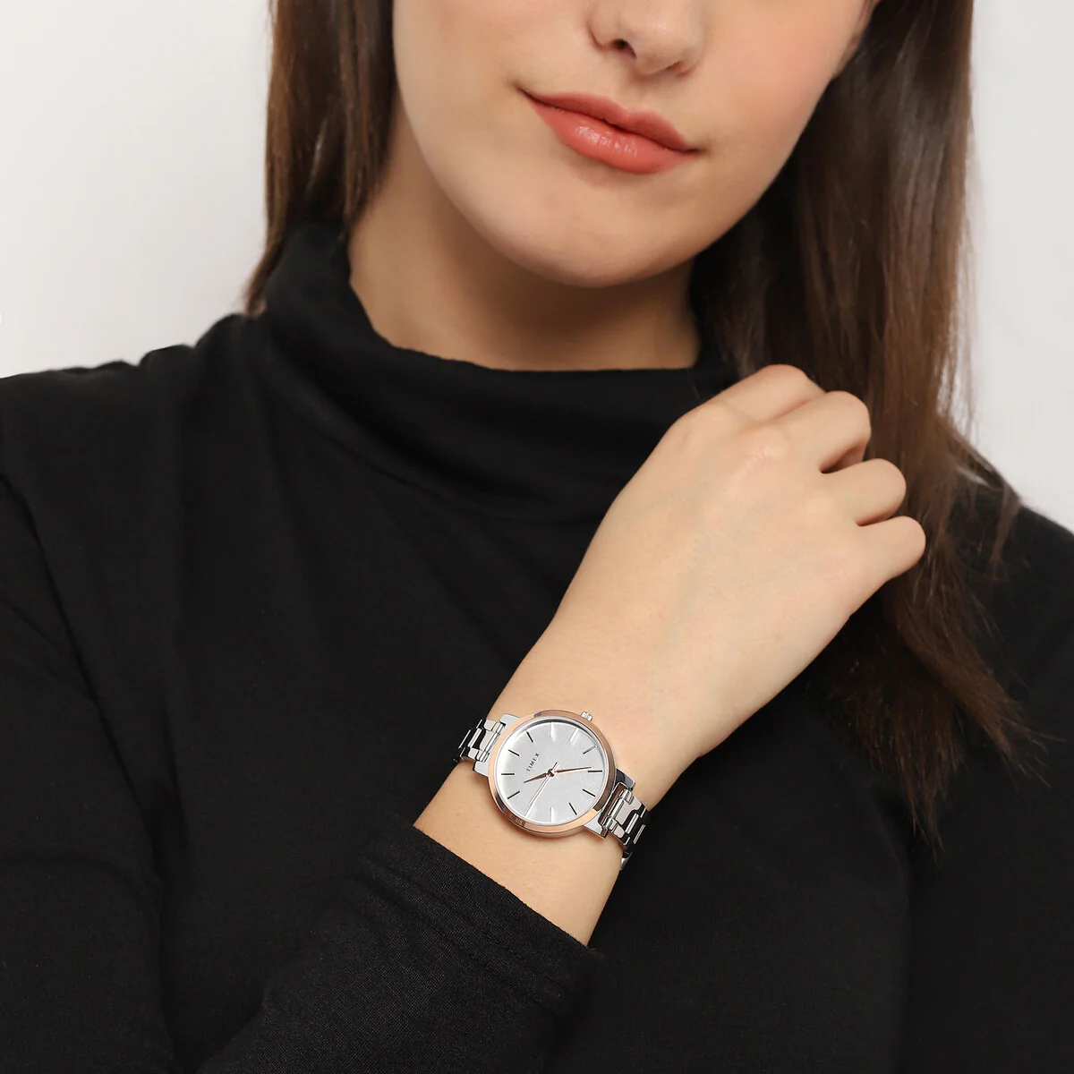 Timex Fashion Collection Premium Quality Women Analog Silver Dial Coloured Quartz Watch, Round Dial with 34.3mm Case width - TWHL41SMU04 - Image 7