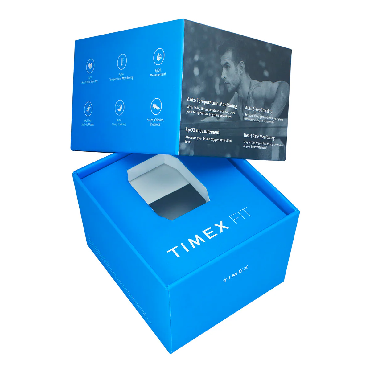 Timex Helix Unisex Tech Digital Dial Rectangle Case Temperature  HRM  SpO2  Function Watch -TWTXW101T - Image 11