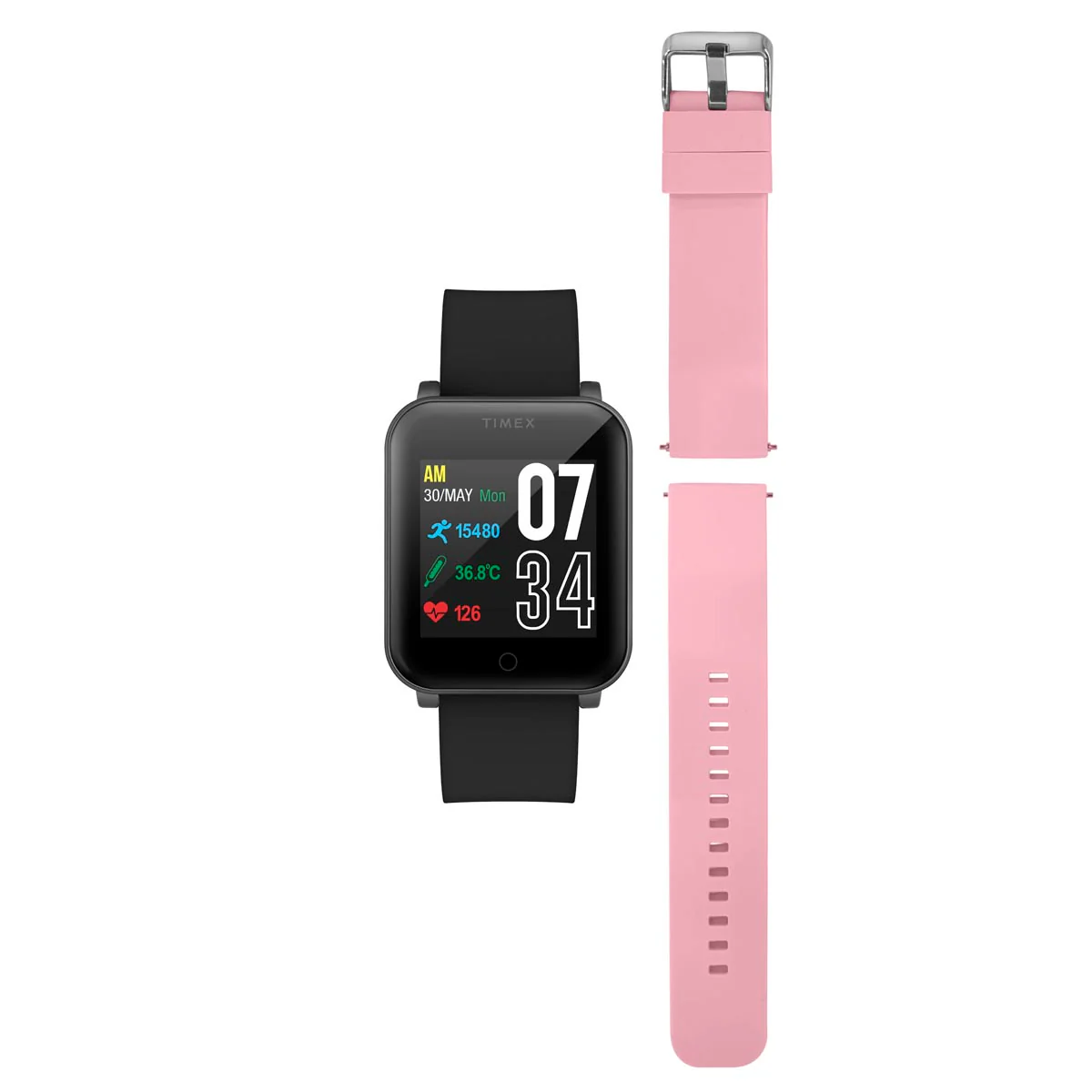 Timex Helix Unisex Tech Digital Dial Rectangle Case Temperature  HRM  SpO2  Function Watch -TWTXW105T - Image 10