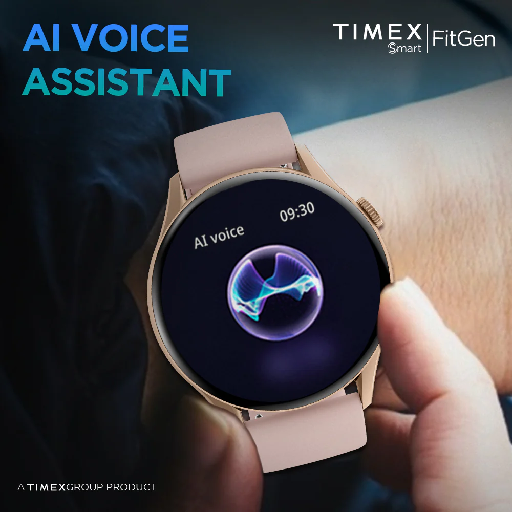 Timex FitGen 1.43 Round AMOLED Smartwatch with 466x466 Pixel Resolution|Single Sync Bluetooth Calling| Rotating Crown| Metallic Body|Always On Display|AI Voice Assist|100 Sports Modes|200 Watchfaces|Upto 7 Days Battery(Normal Usage) - TWTXW503T - Image 6