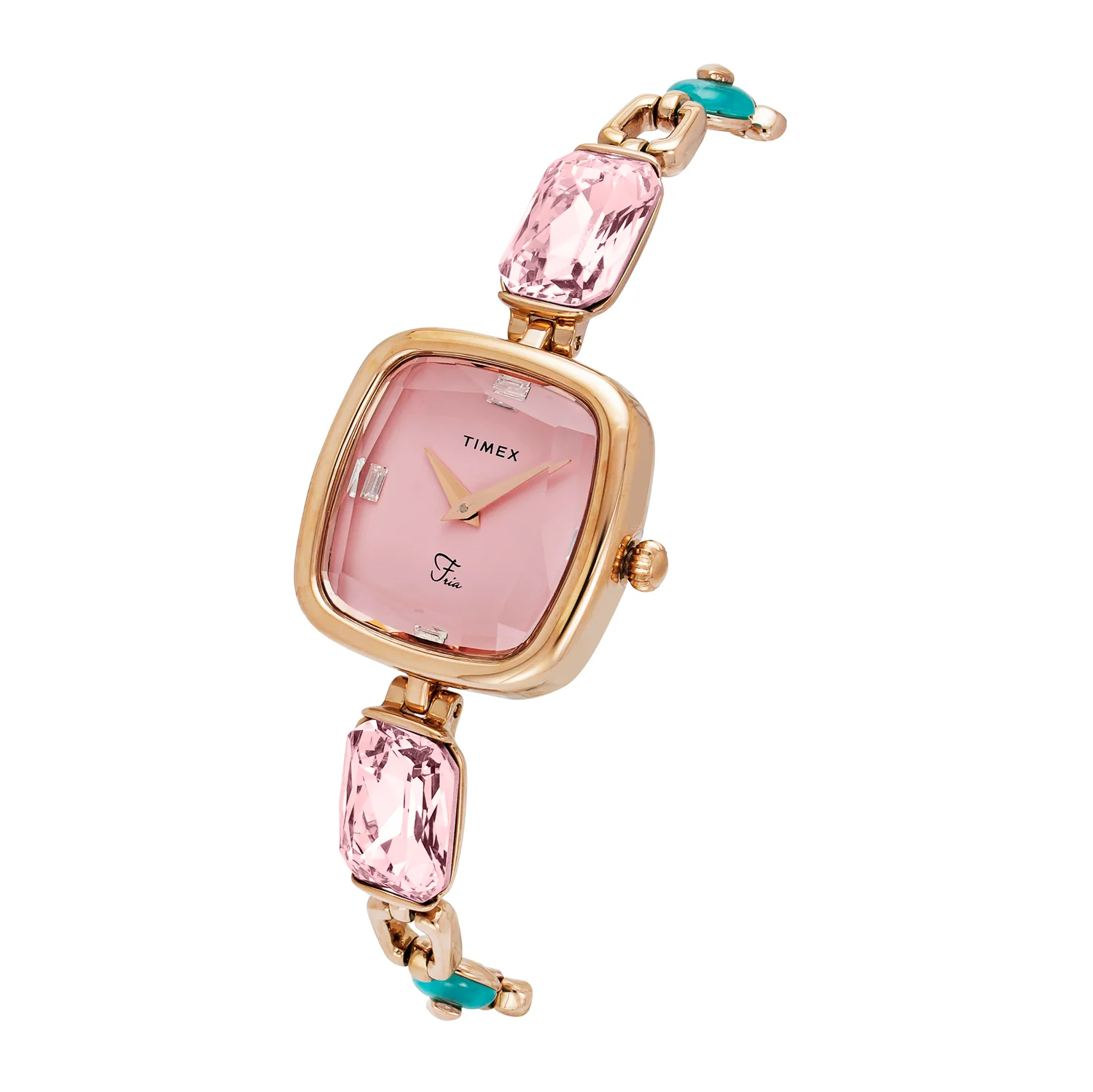 TIMEX Fria Pink Square Dial Analog Women's Watch - TWEL21203 - Image 2