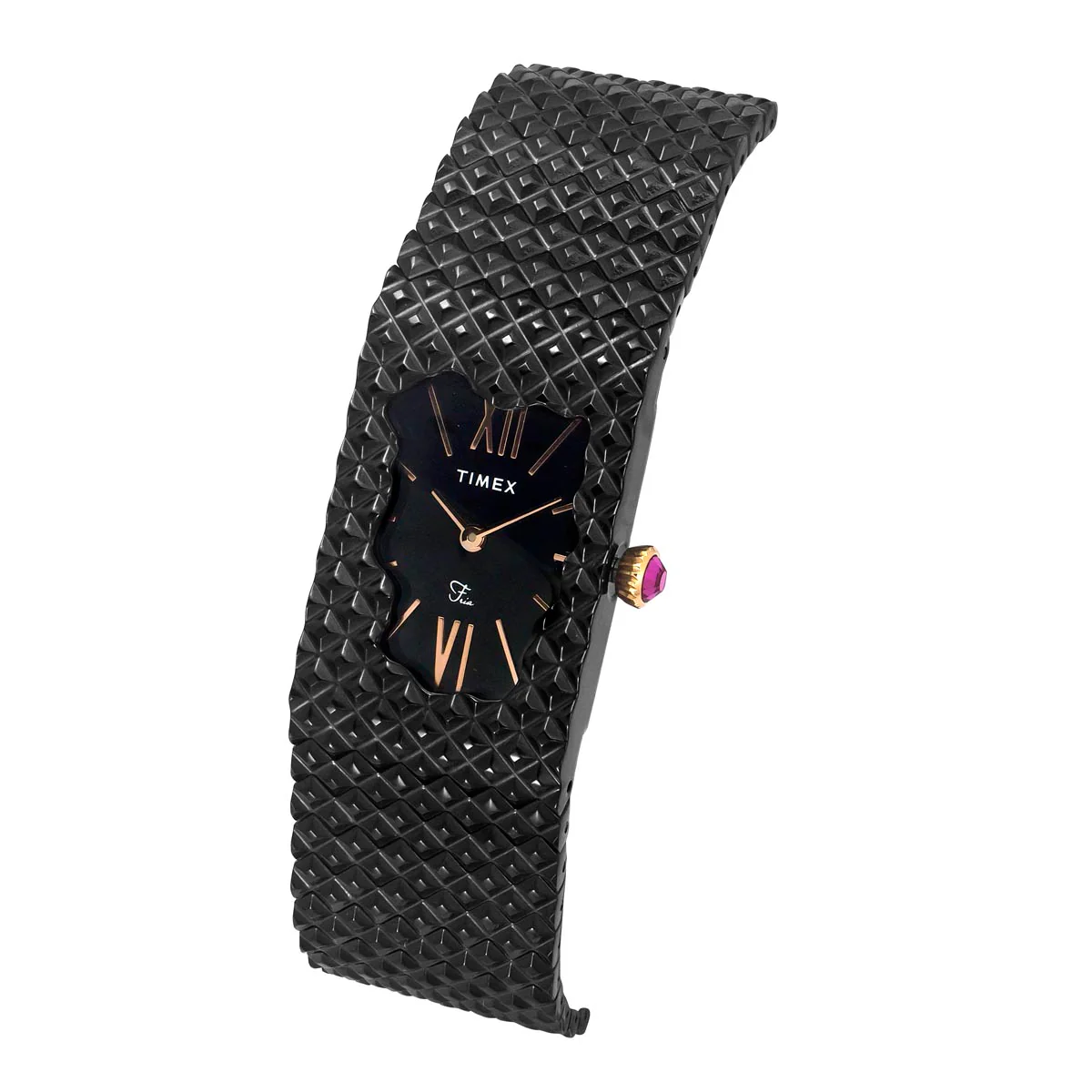 TIMEX Fria Women Black Rectangle Dial Analog Watch - TWEL77708 - Image 2