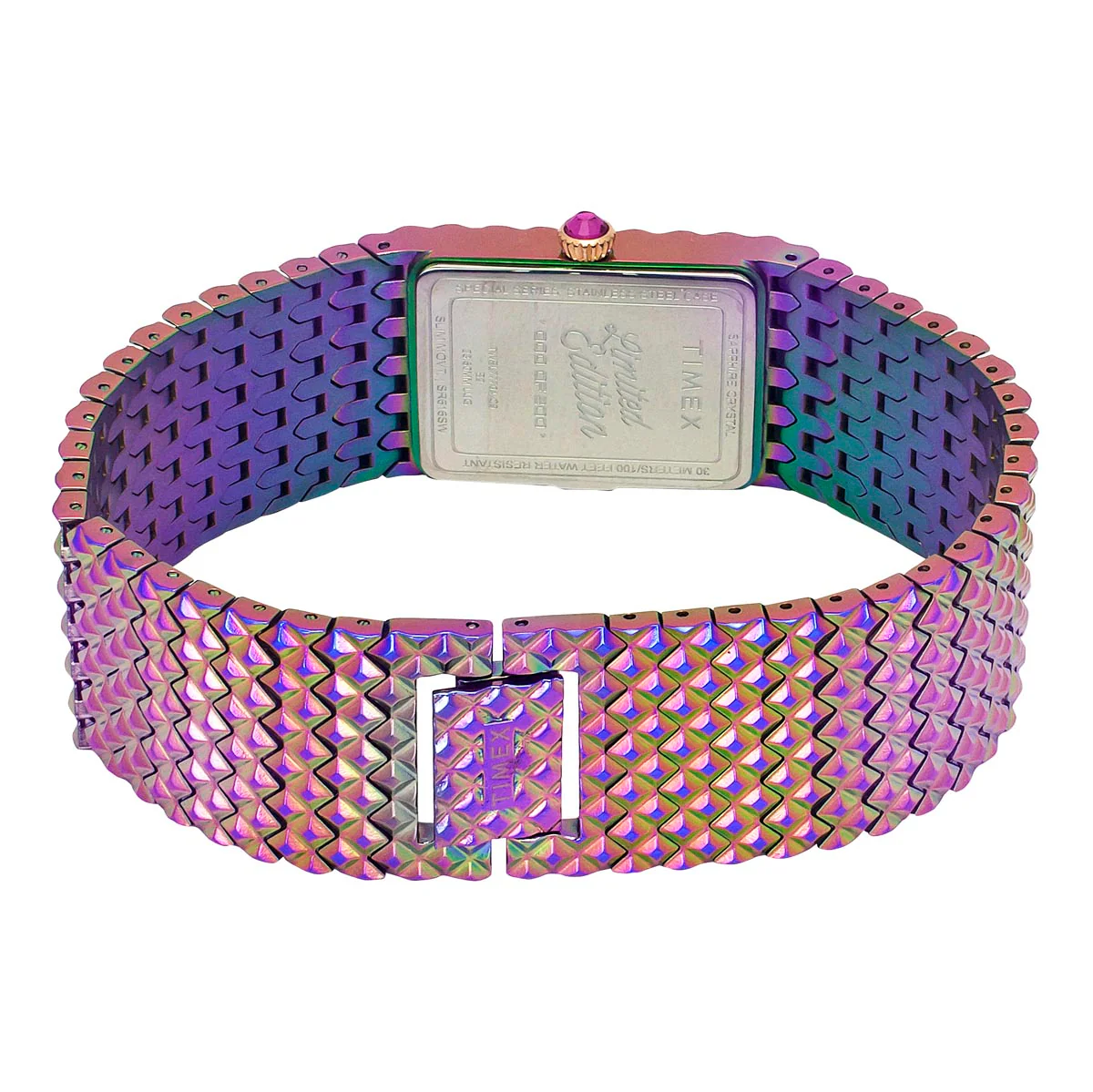 TIMEX Fria Women Mother of Pearl Purple Rectangle Dial Analog Watch - TWEL77704 - Image 3
