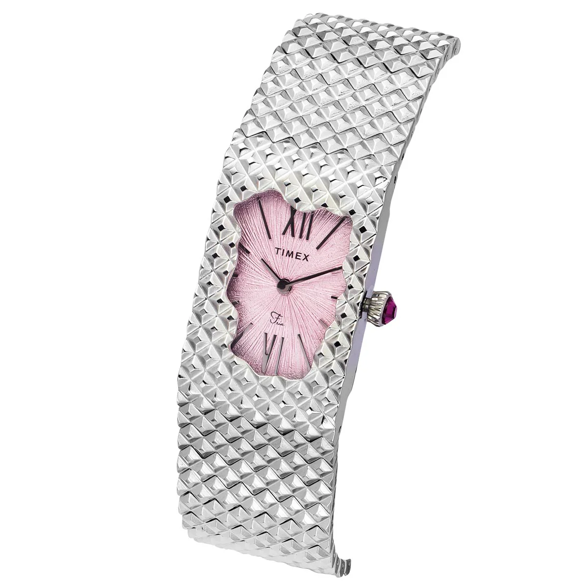 TIMEX Fria Women Pink Rectangle Dial Analog Watch - TWEL77700 - Image 2