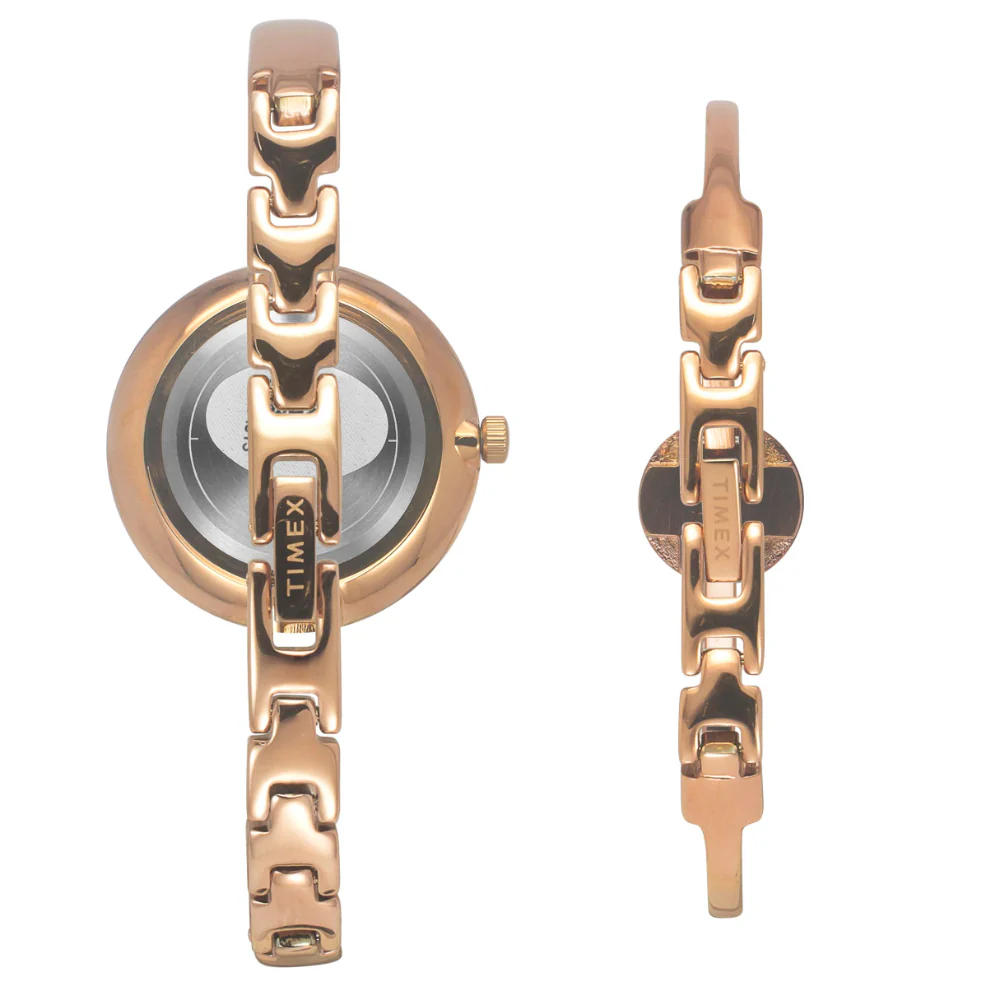 Timex Fria Women Rose Gold Round Dial Analog Watch with Bracelet - TWEL18502 - Image 5