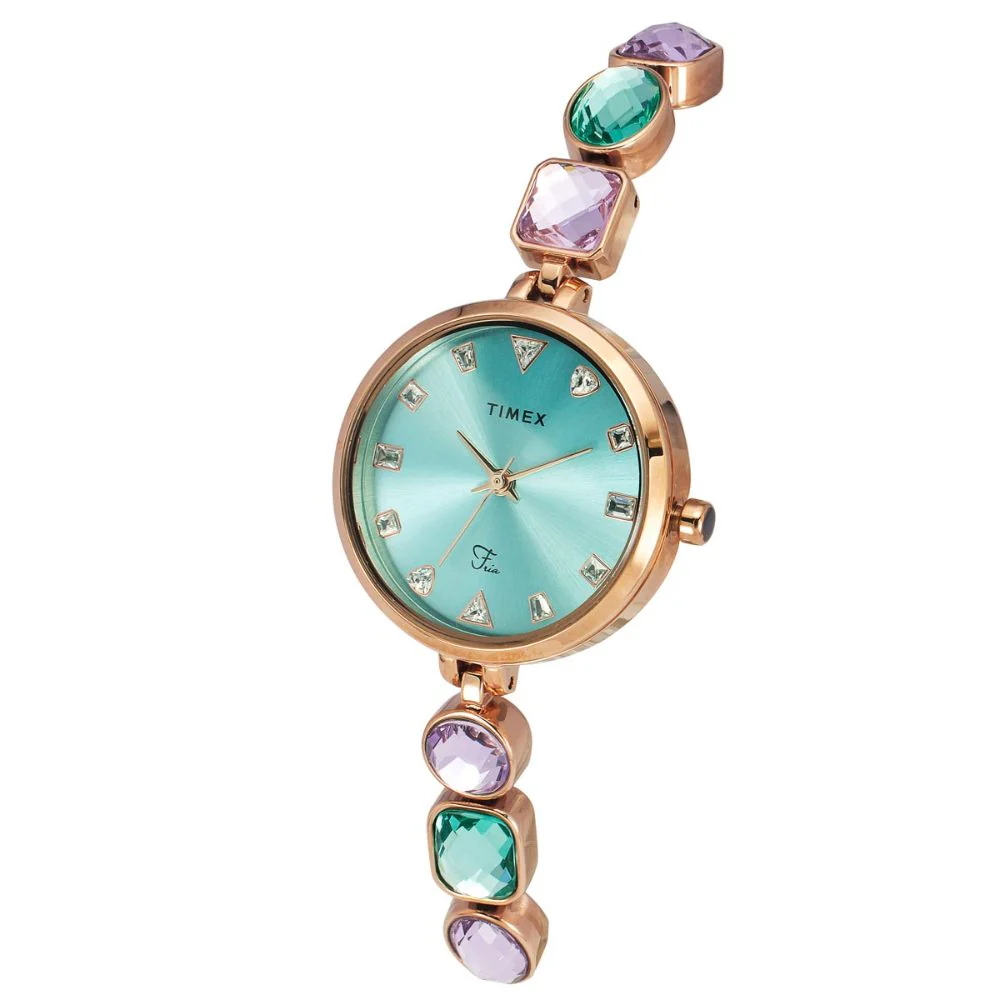 Timex Fria Women Blue Round Analog Watch - TWEL17300 - Image 2