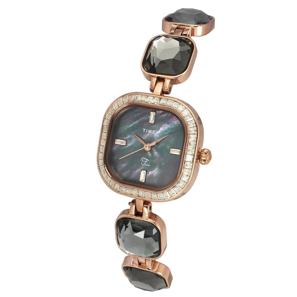 Timex Fria Women Black Square Analog Watch - TWEL17103 - Image 2