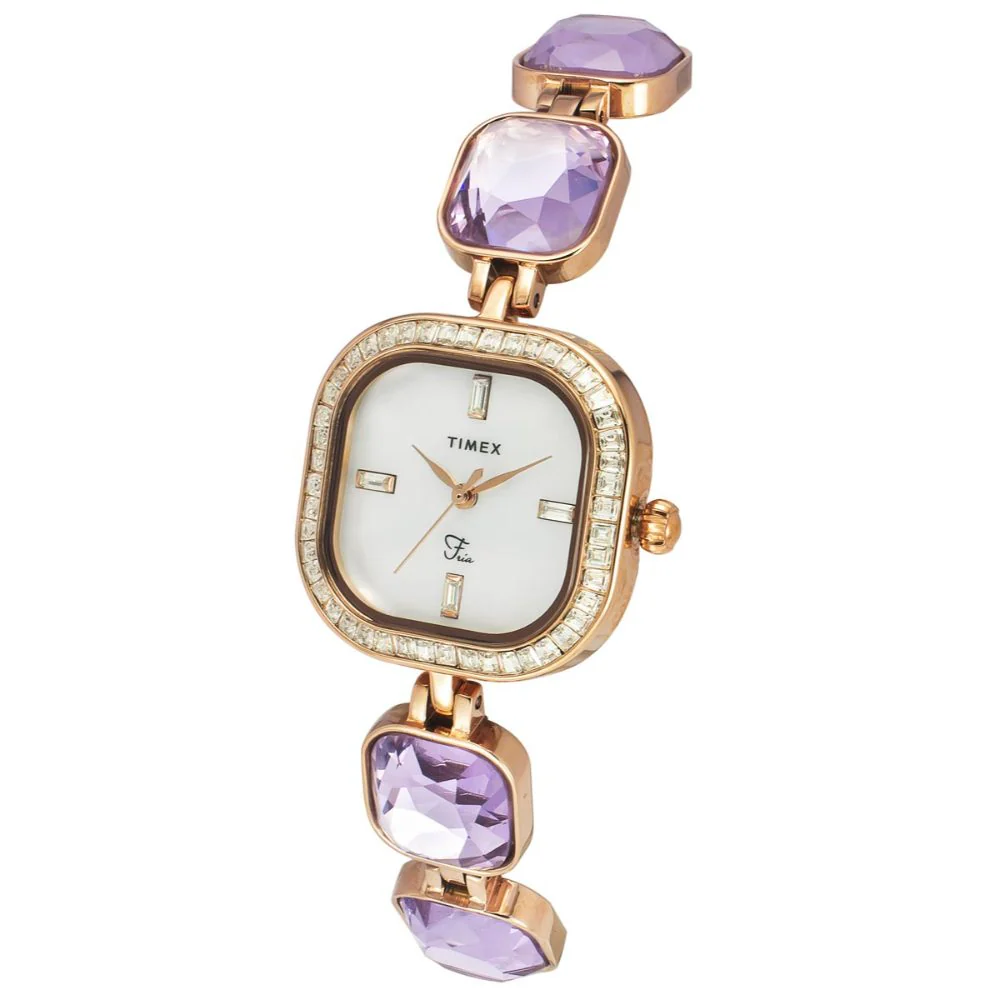 Timex Fria Women Off White Square Analog Watch - TWEL17104 - Image 2