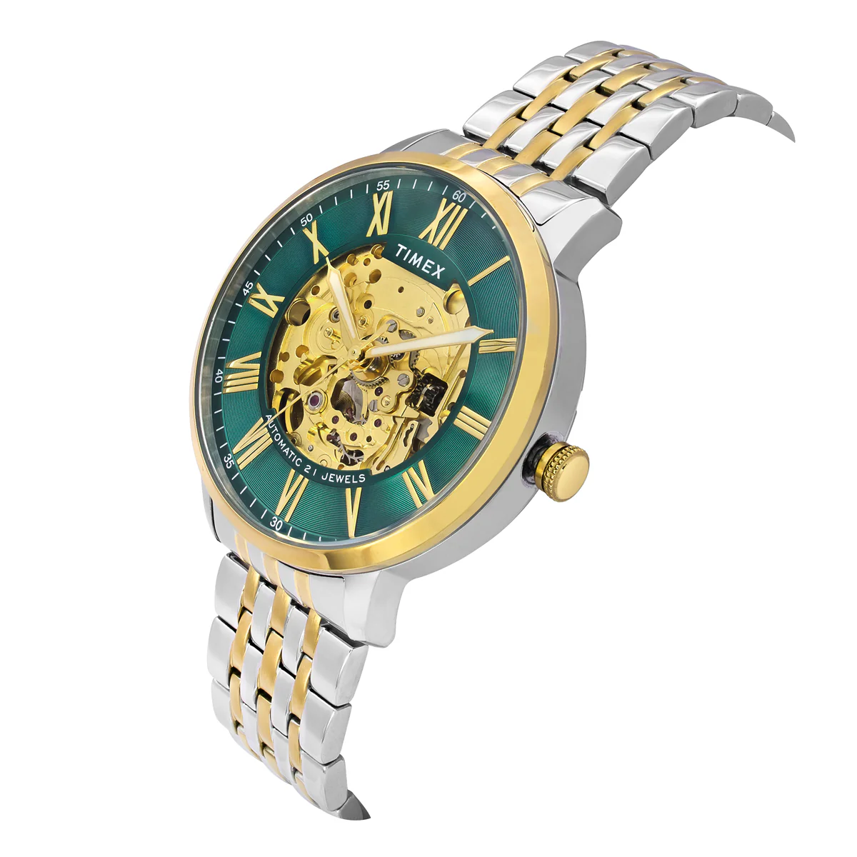 TIMEX Green Round Dial Analog Automatic Men's Watch - TWEG23504 - Image 2