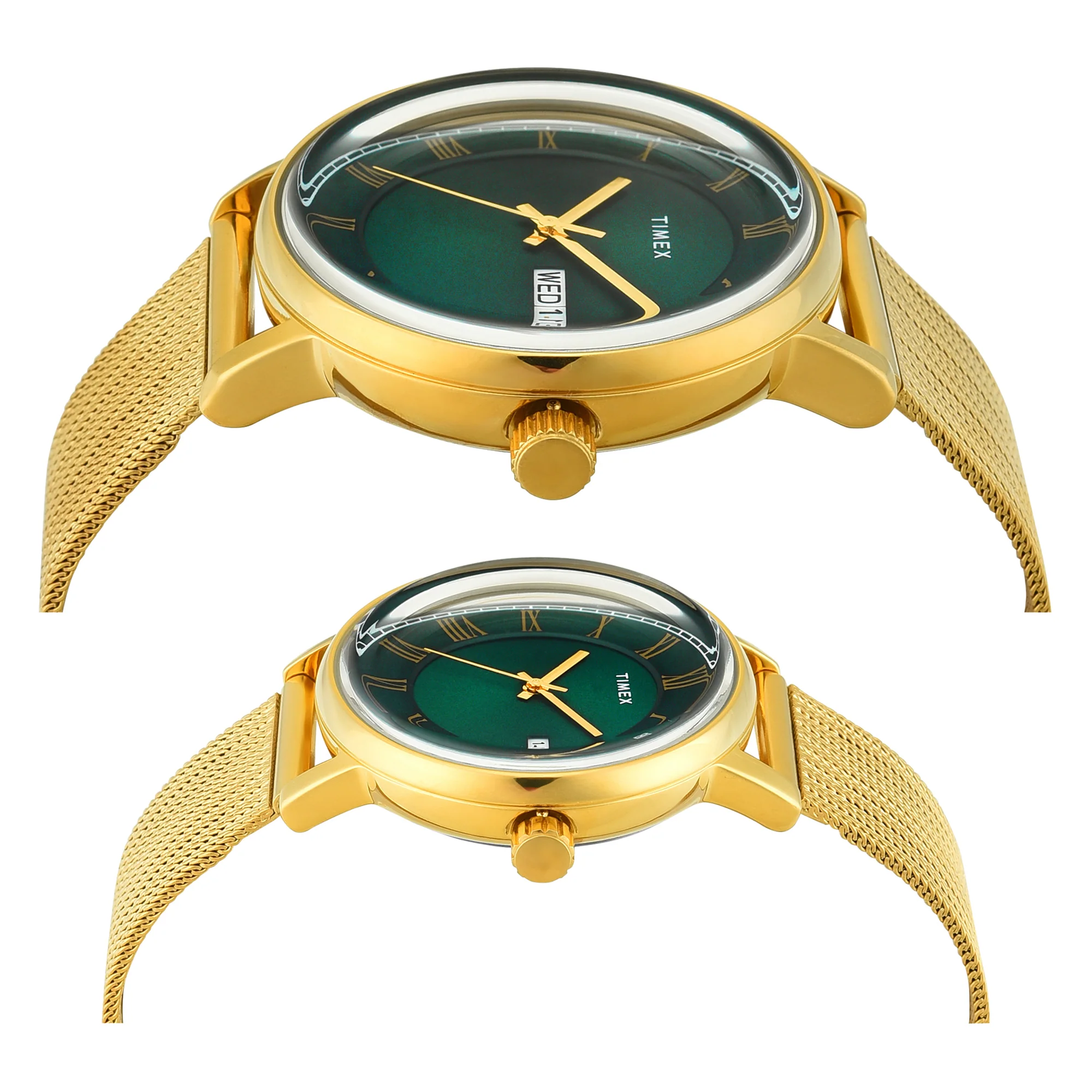 TIMEX Green Round Dial Analog Pair's Watch - TW00PR342 - Image 4