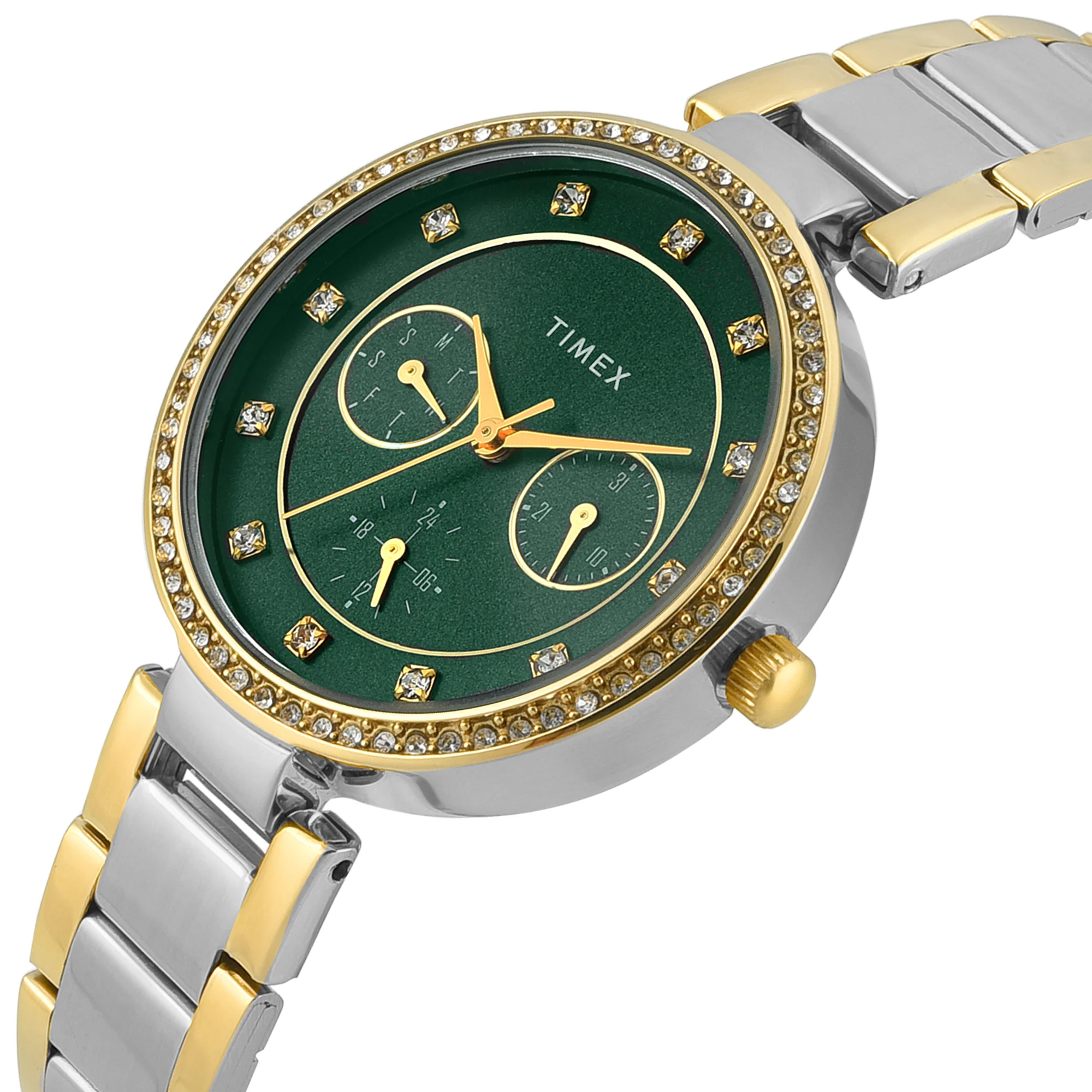 TIMEX Green Round Dial Analog Women's Watch - TWEL18710 - Image 2