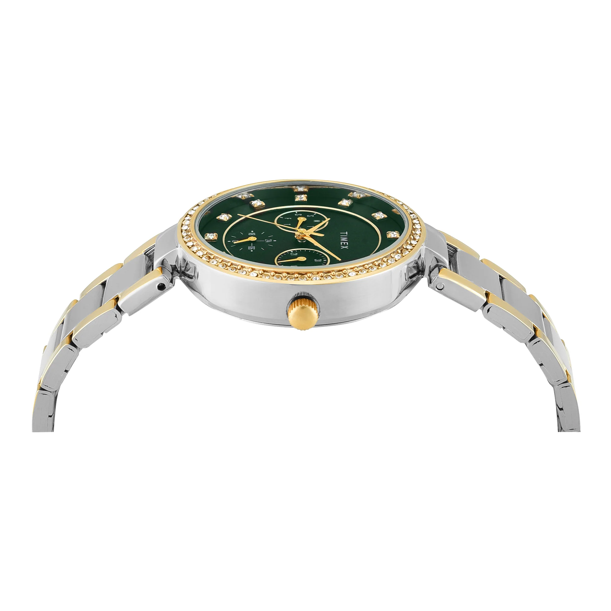 TIMEX Green Round Dial Analog Women's Watch - TWEL18710 - Image 4