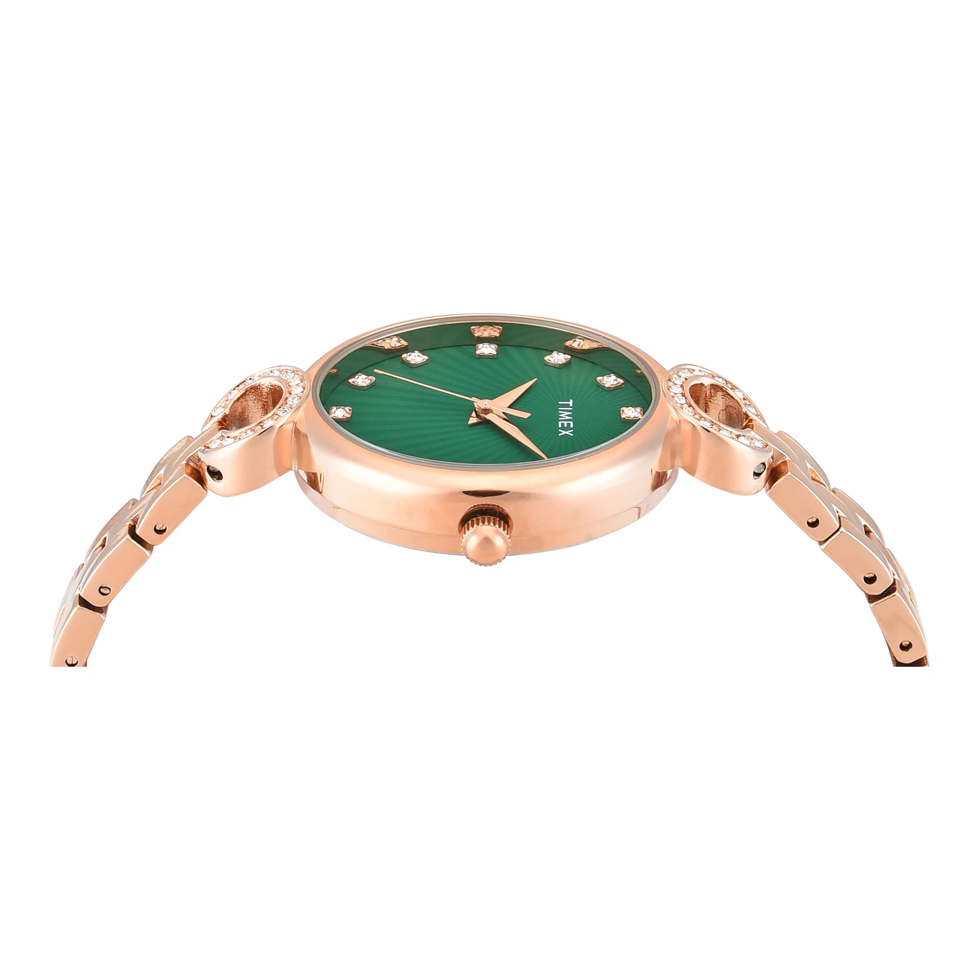TIMEX Green Round Dial Analog Women's Watch - TWEL22702 - Image 4