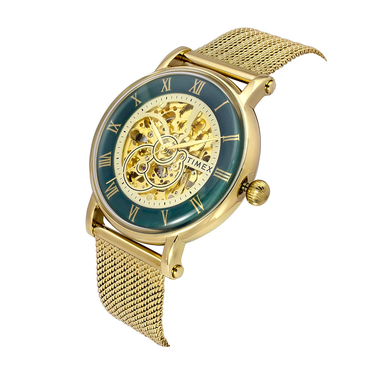 TIMEX Green Round Dial Automatic Men's Watch - TWEG16721 - Image 2