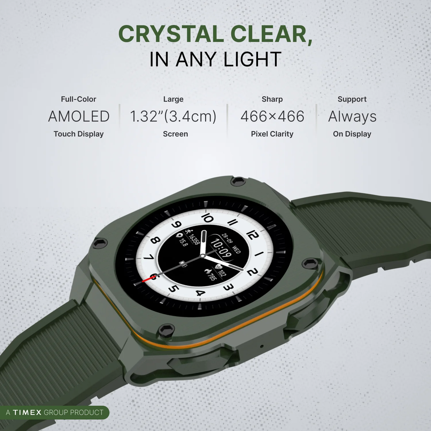 TIMEX Smart Halo 1.32(3.3cm) AMOLED Display with  BT Calling Smartwatch for Unisex - TWTXW1101T - Image 3