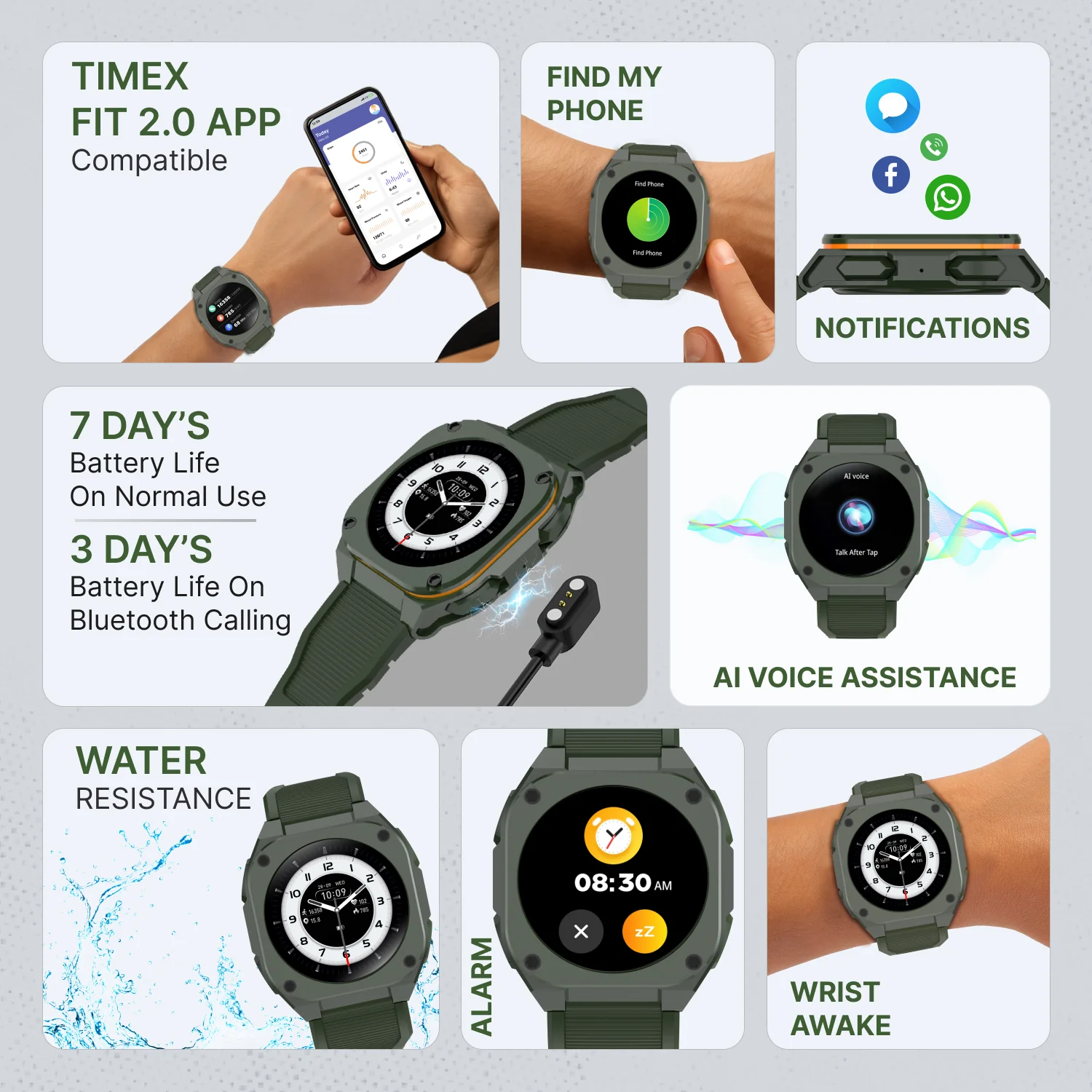 TIMEX Smart Halo 1.32(3.3cm) AMOLED Display with  BT Calling Smartwatch for Unisex - TWTXW1101T - Image 4