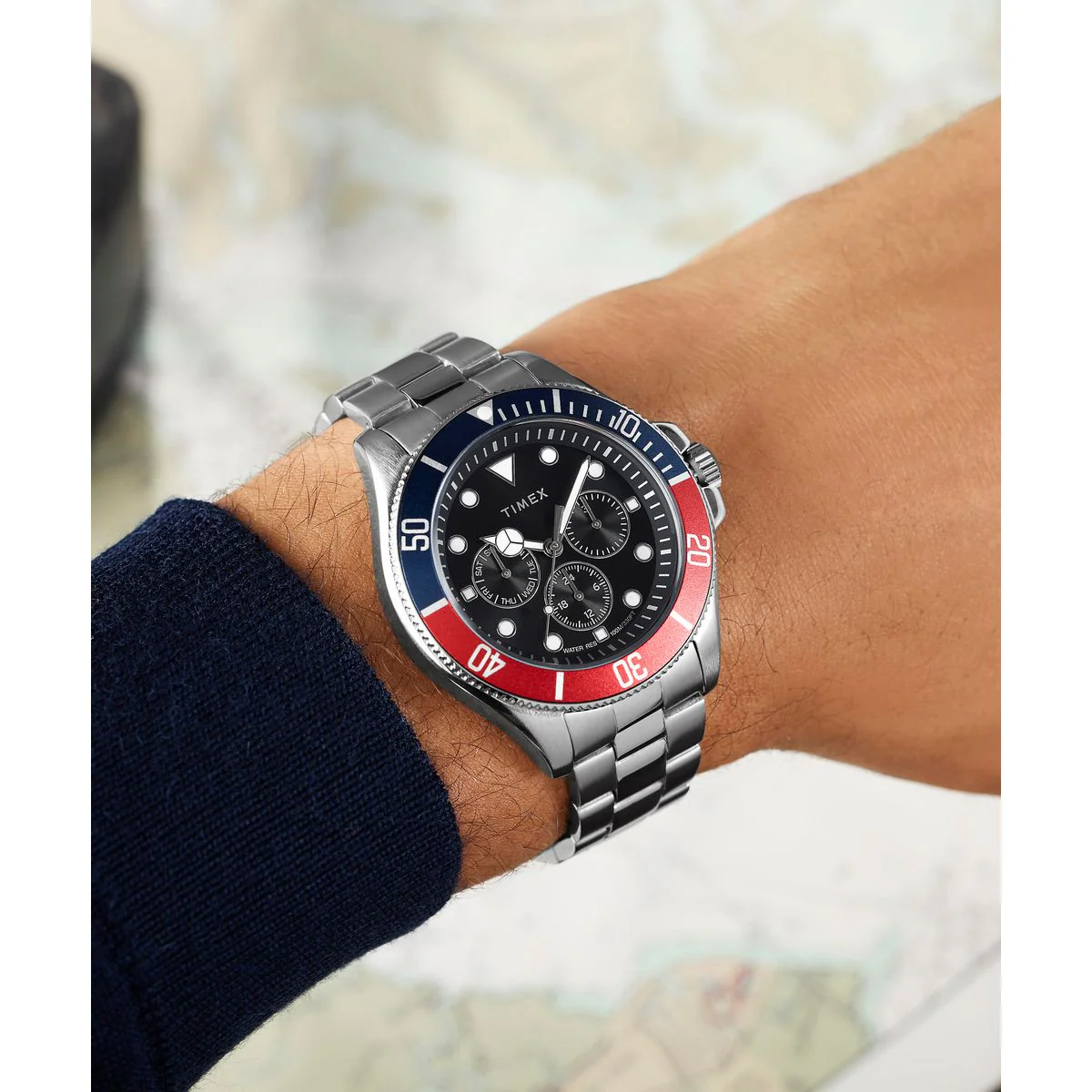 Timex Harborside Coast Round 43mm Black Dial Analog Men Watch - TW2Y33300UJ - Image 6