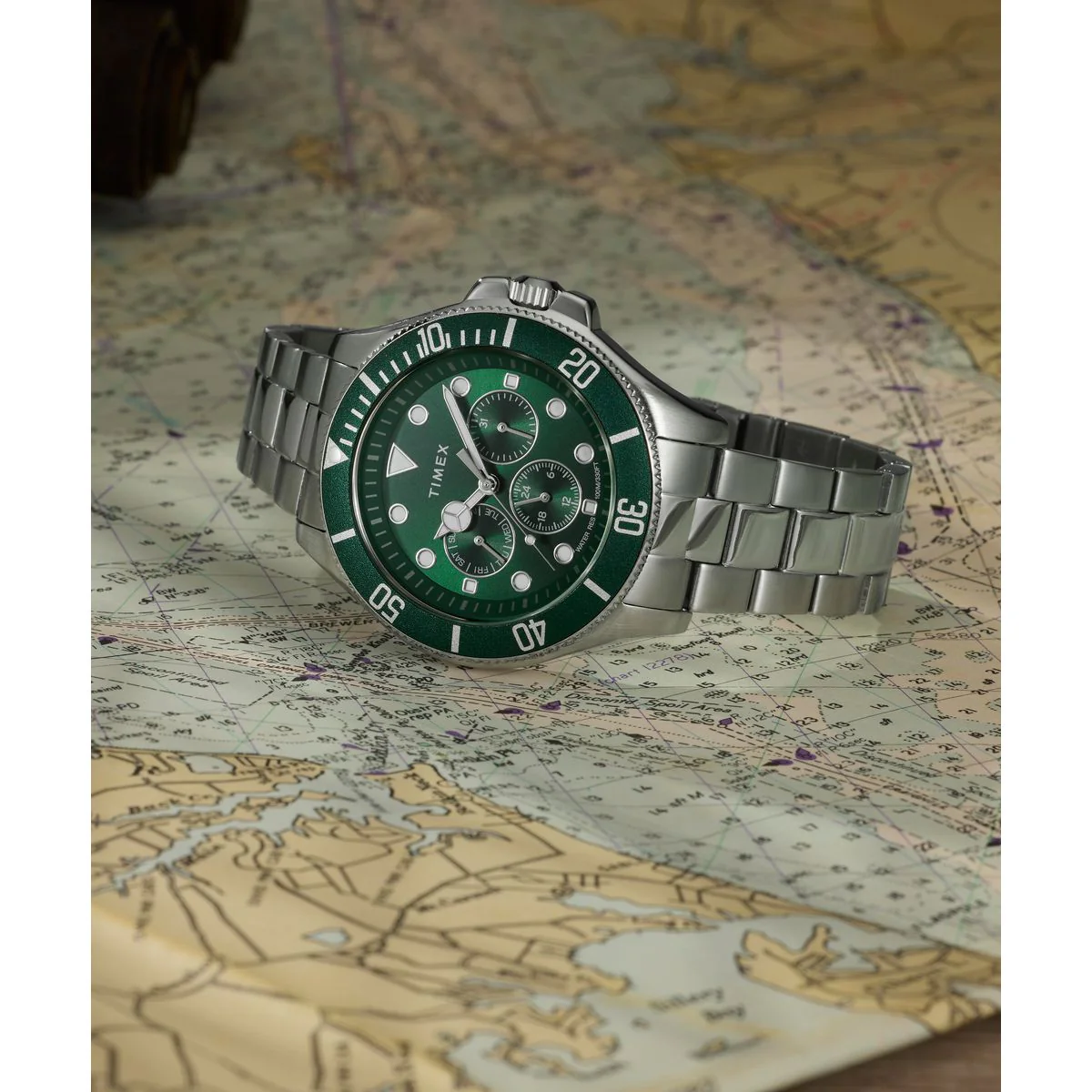 Timex Harborside Coast Round 43mm Green Dial Analog Men Watch - TW2Y33200UJ - Image 6